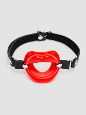DOMINIX Deluxe Silicone Open Mouth Lip Gag, Red, hi-res