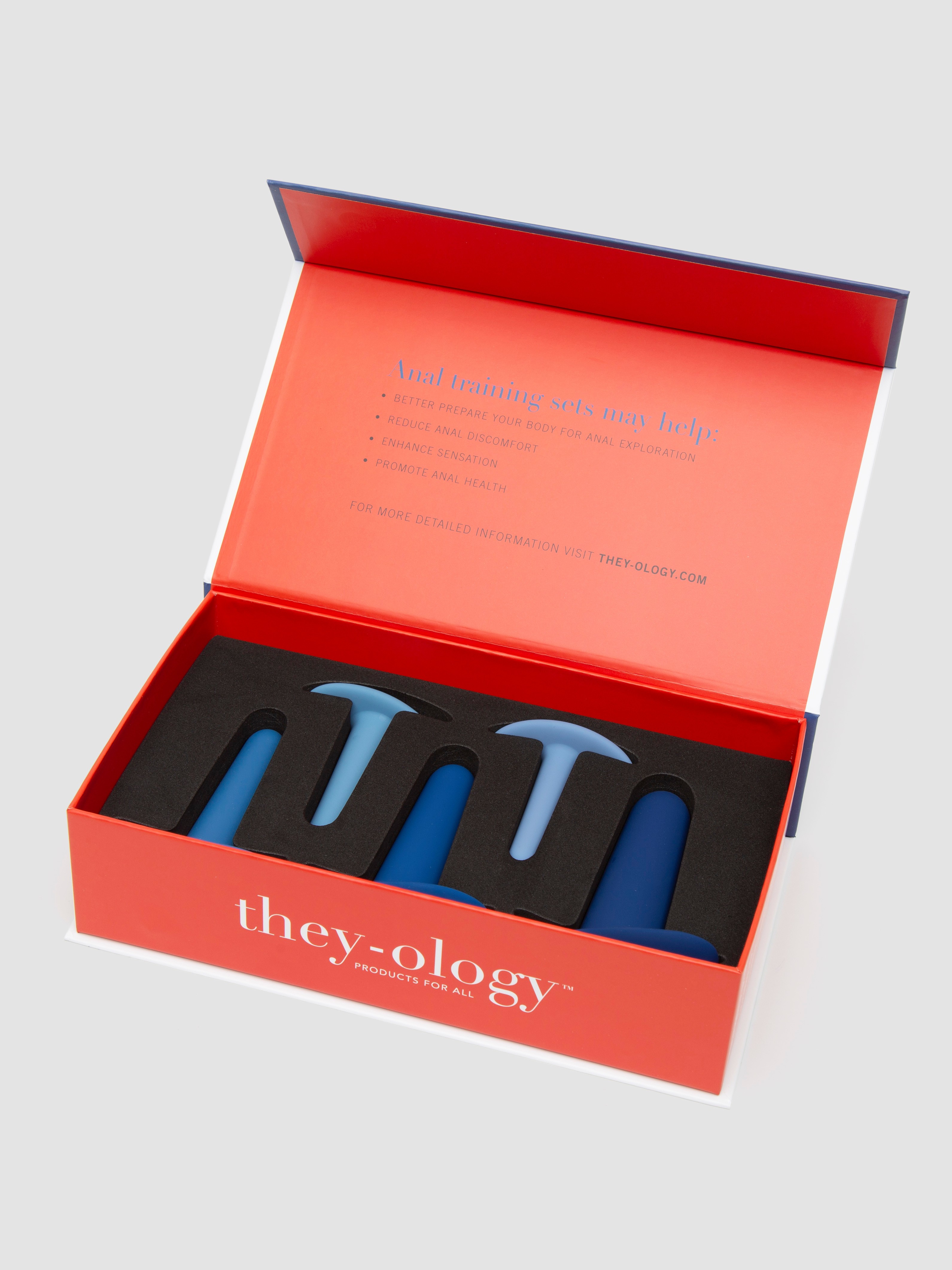 They-ology Wearable Anal Training Set (5 Piece), Blue, hi-res