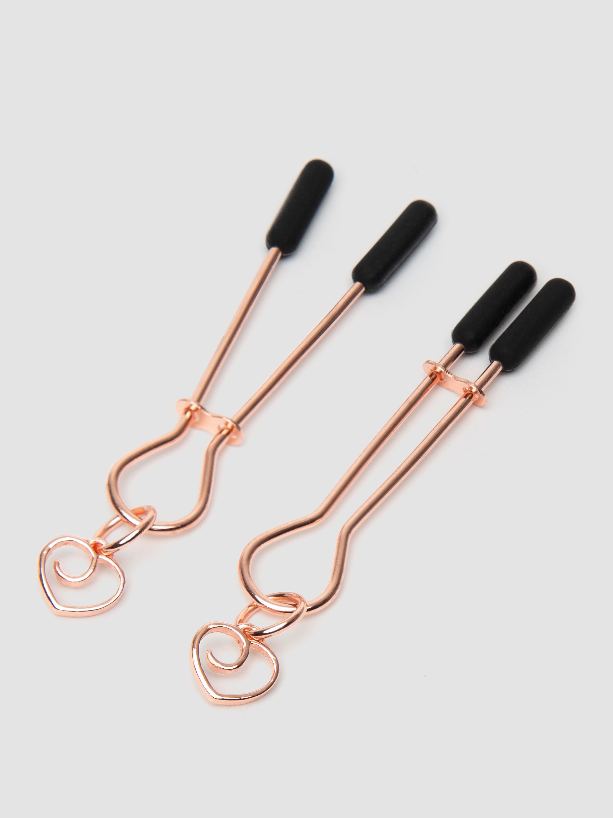Bondage Boutique Rose Gold Adjustable Nipple Clamps, Gold, hi-res