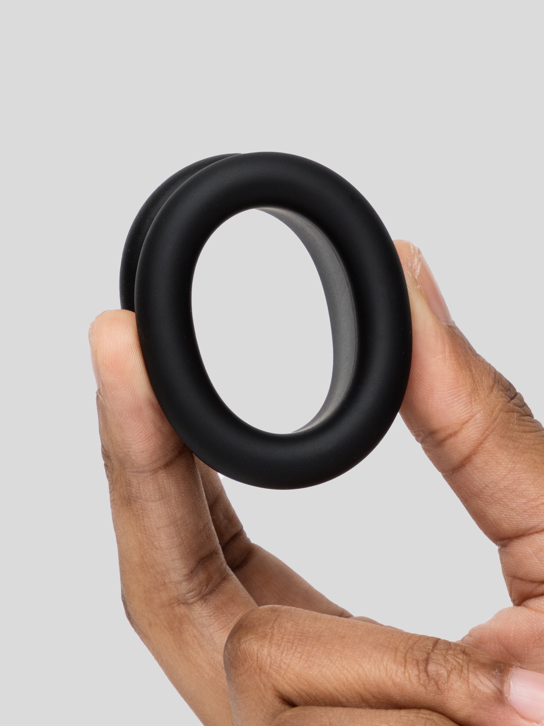 Bondage Boutique Silicone Ball Stretcher, Black, hi-res