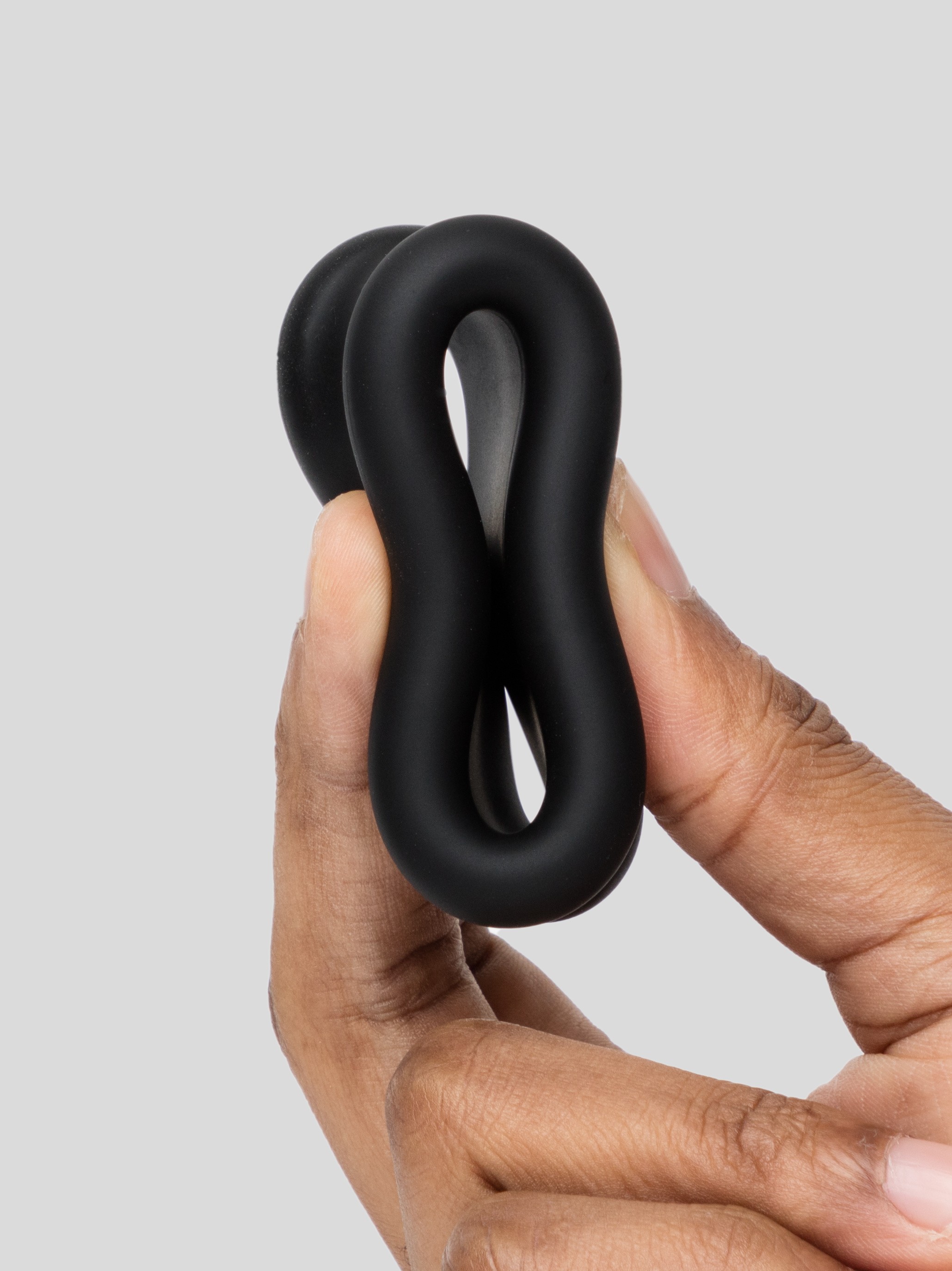 Bondage Boutique Silicone Ball Stretcher, Black, hi-res