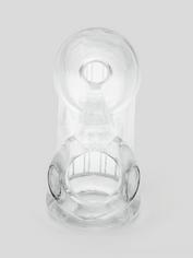 DOMINIX Deluxe Soft Cock Cage 4 Inch, Clear, hi-res