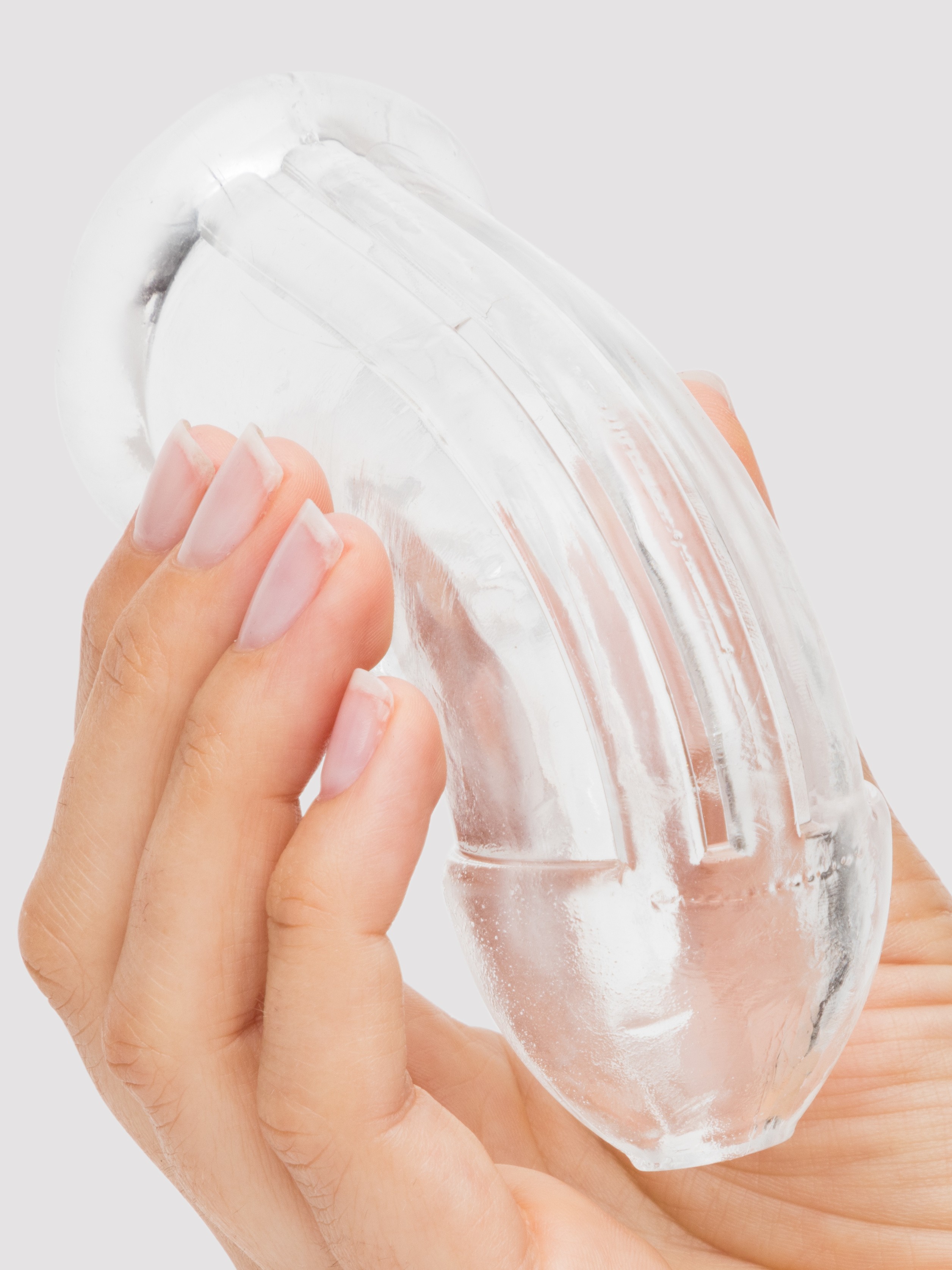 DOMINIX Deluxe Soft Cock Cage 4 Inch, Clear, hi-res