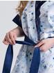 Lovehoney Watercolour seidige Robe mit blauer Spitze, Blau, hi-res