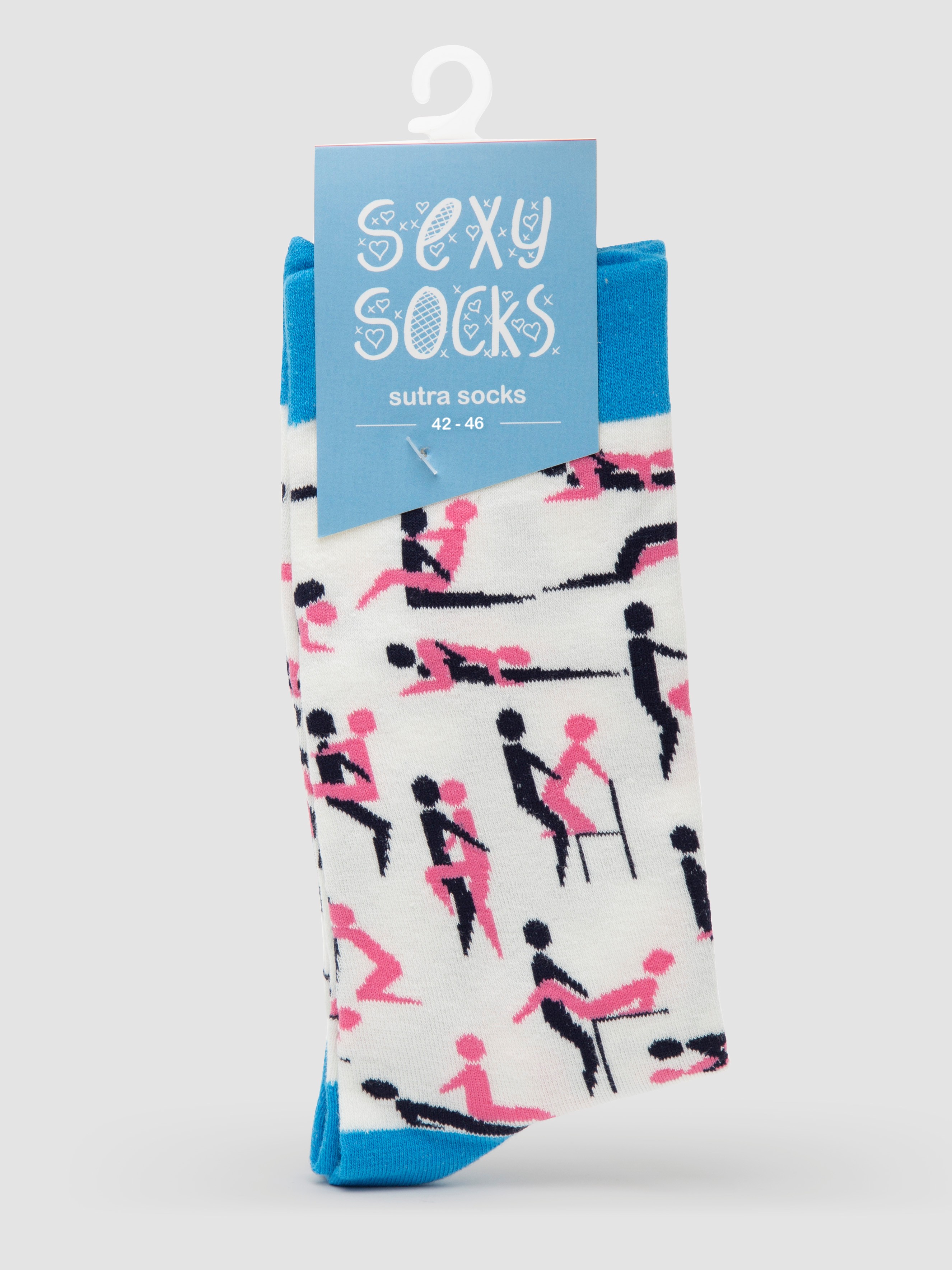 Kama Sutra Sex Position Socks (Large), White, hi-res