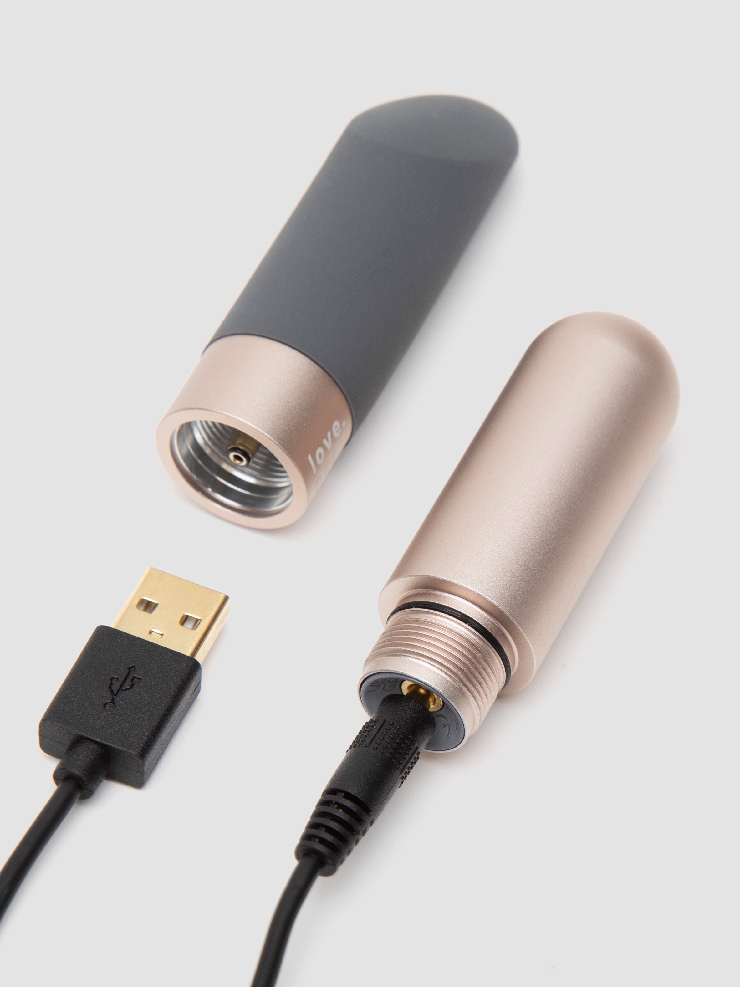 Lovehoney X Love Not War Amore Sustainable Rechargeable Bullet Vibrator, Grey, hi-res