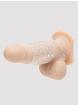 Lovehoney Bumpy Ride Textured Penis Sleeve with Ball Loop, Clear, hi-res