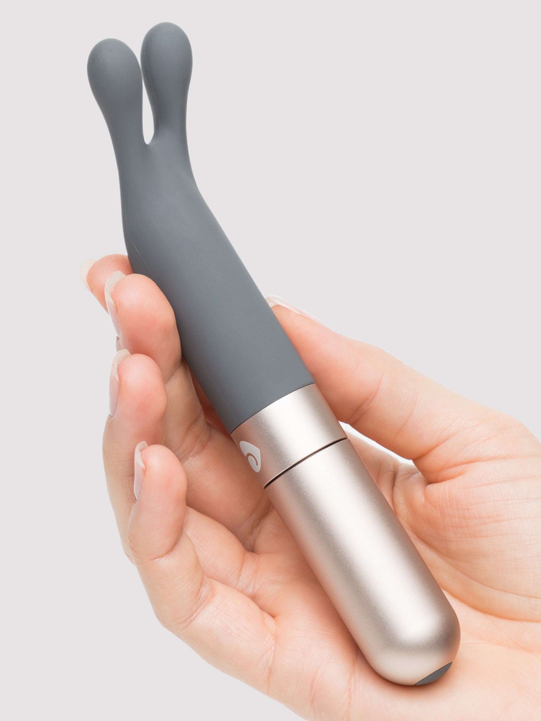 Lovehoney X Love Not War Laska Sustainable Rechargeable Rabbit Ears Vibrator, Grey, hi-res