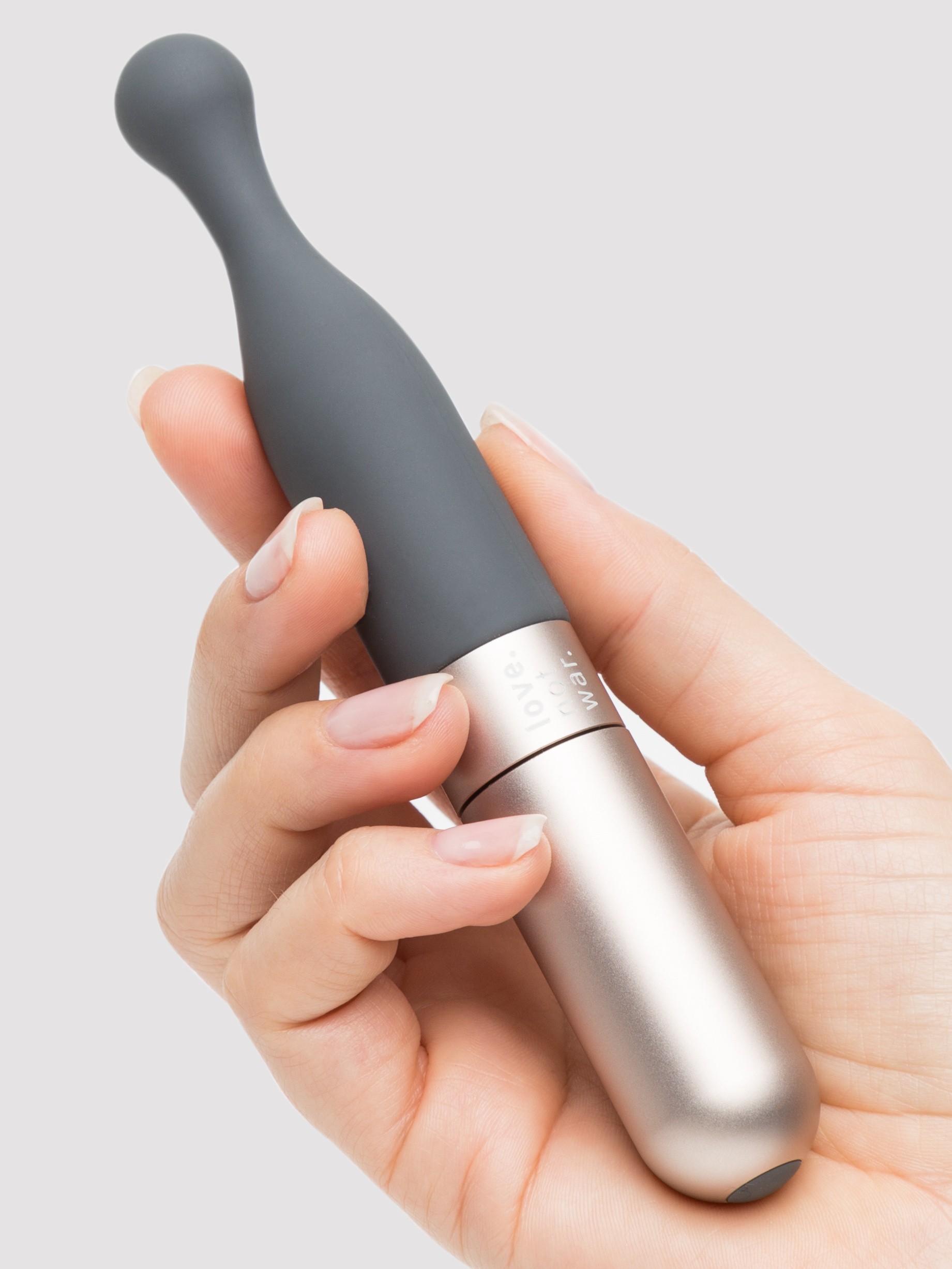 Lovehoney X Love Not War Meile Sustainable Rechargeable Clitoral Vibrator, Grey, hi-res