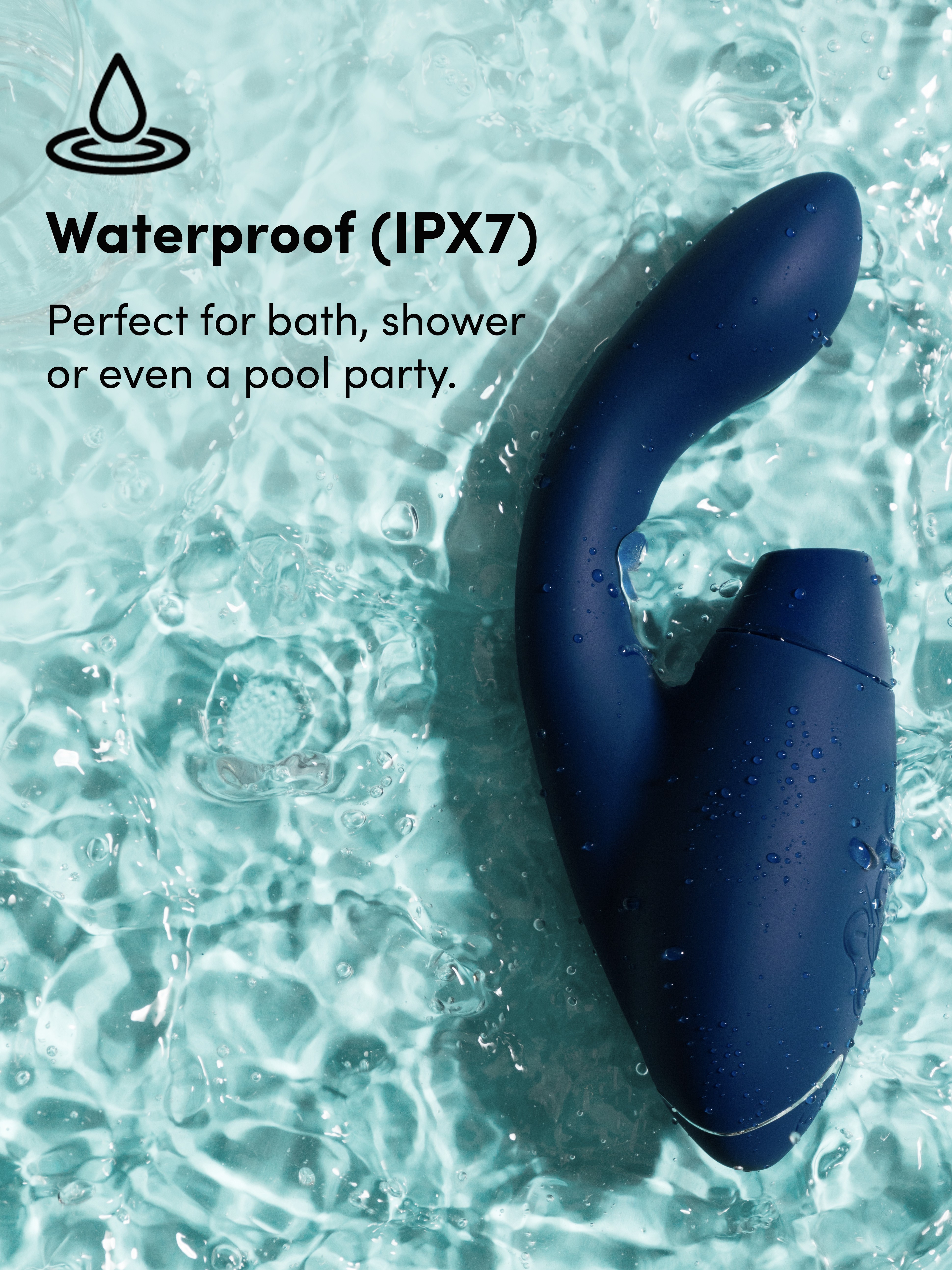 Womanizer Duo Rechargeable G-Spot and Clitoral Stimulator, Blue, hi-res