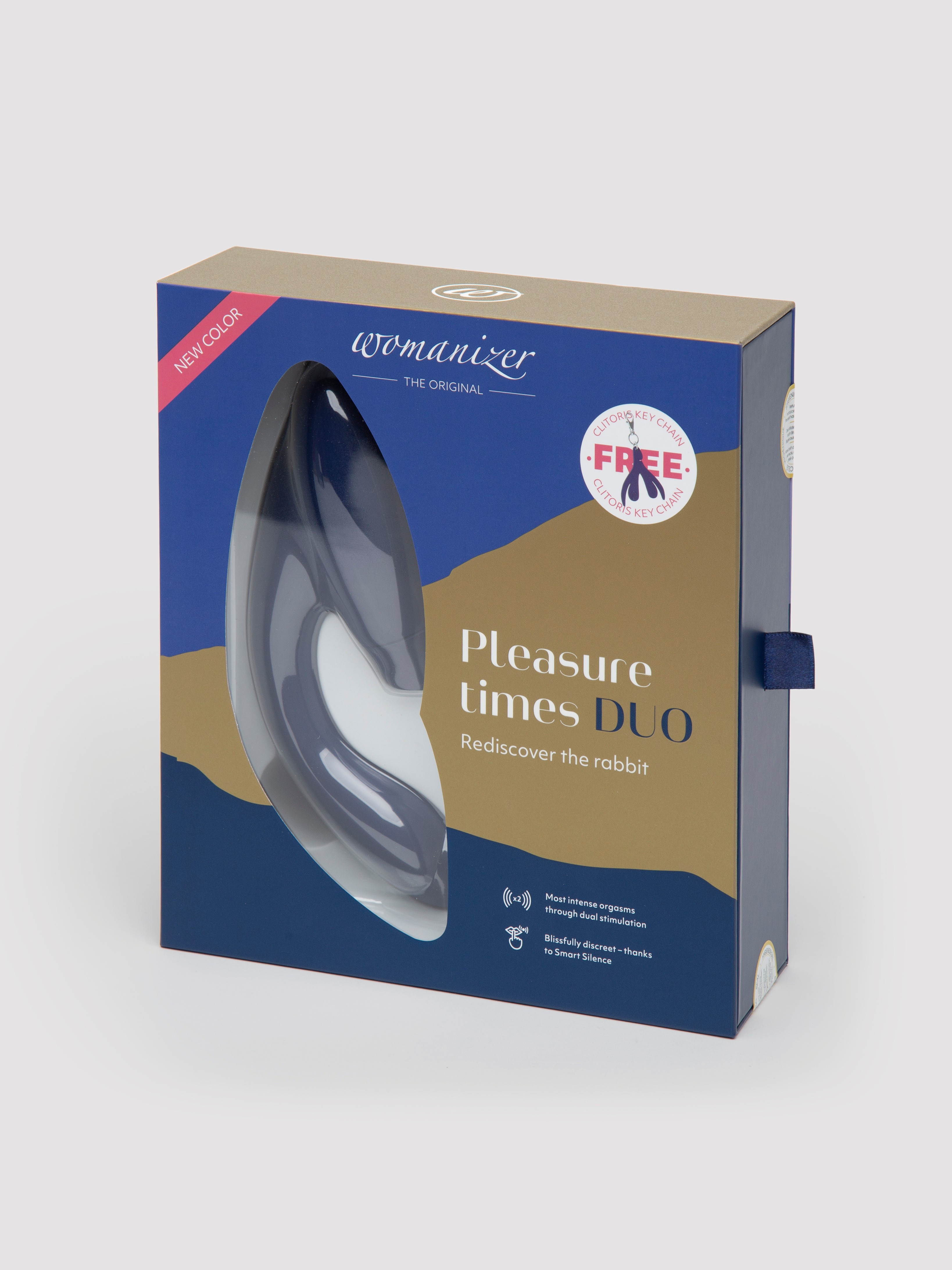 Womanizer Duo Rechargeable G-Spot and Clitoral Stimulator, Blue, hi-res