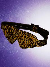 Bondage Boutique Leopard Print Blindfold, Black, hi-res