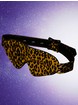 Bondage Boutique Leopard Print Blindfold, Black, hi-res