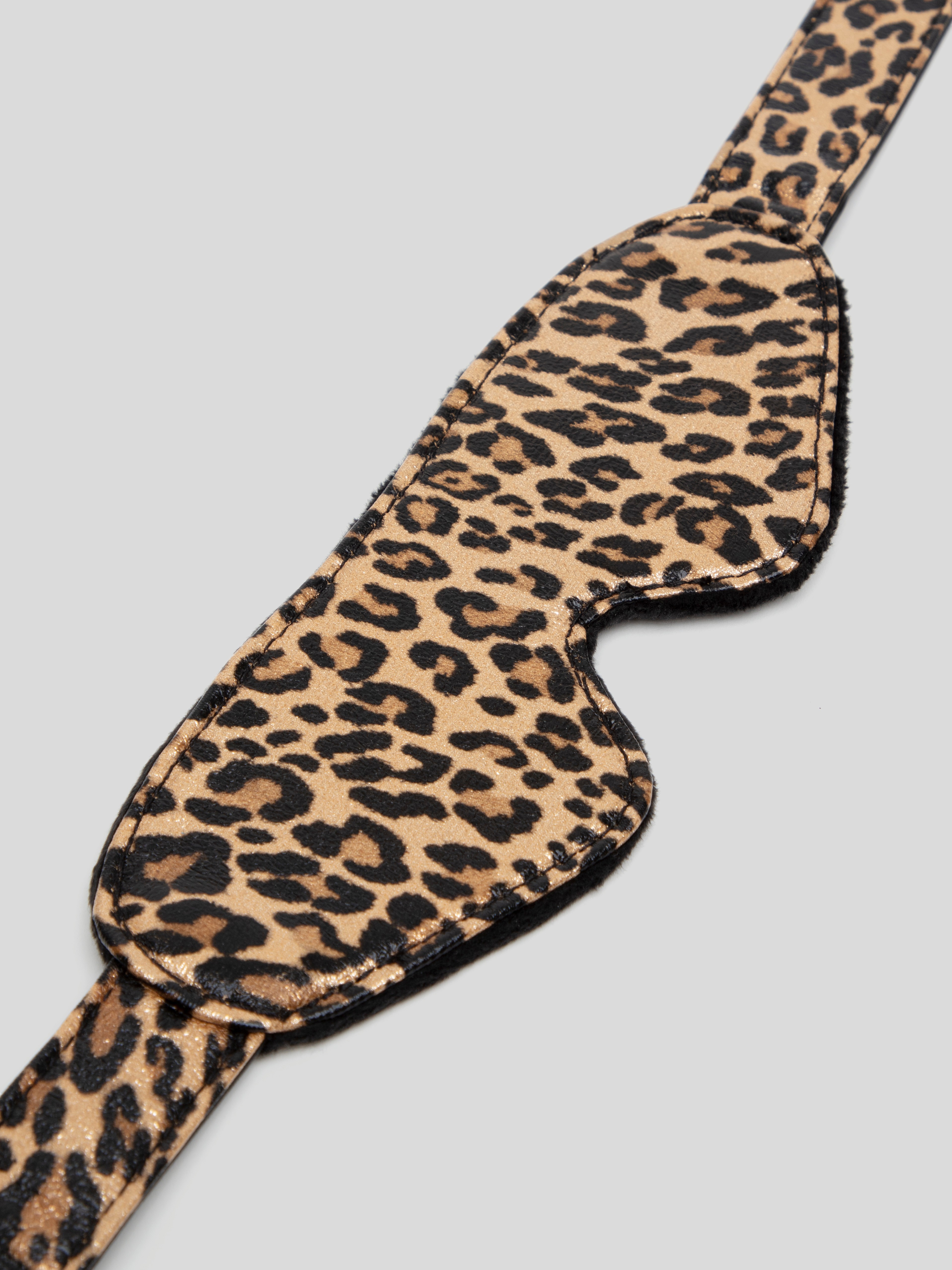Bondage Boutique Leopard Print Blindfold, Black, hi-res