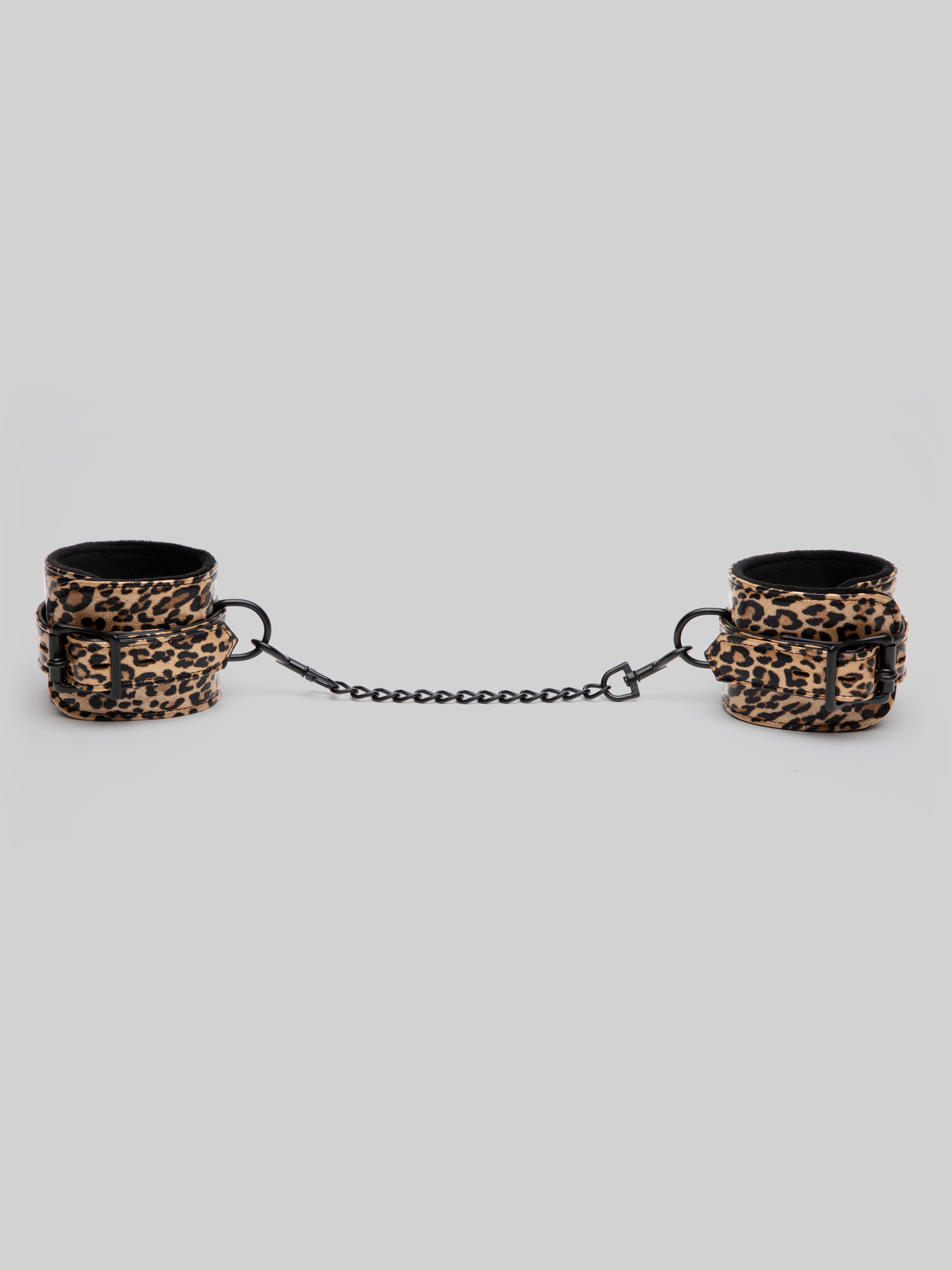 Bondage Boutique Leopard Print Ankle Cuffs, , hi-res