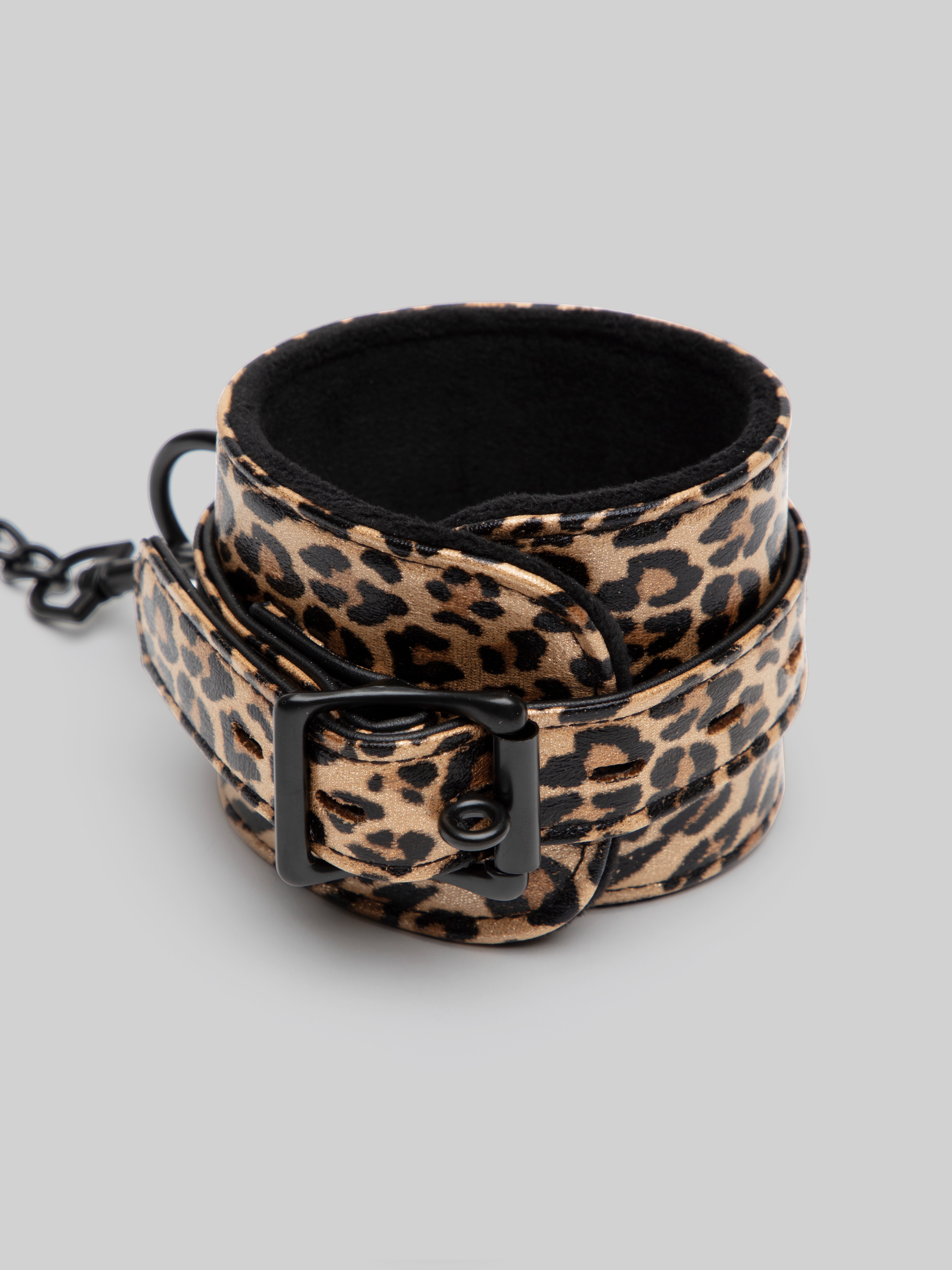 Bondage Boutique Leopard Print Ankle Cuffs, , hi-res