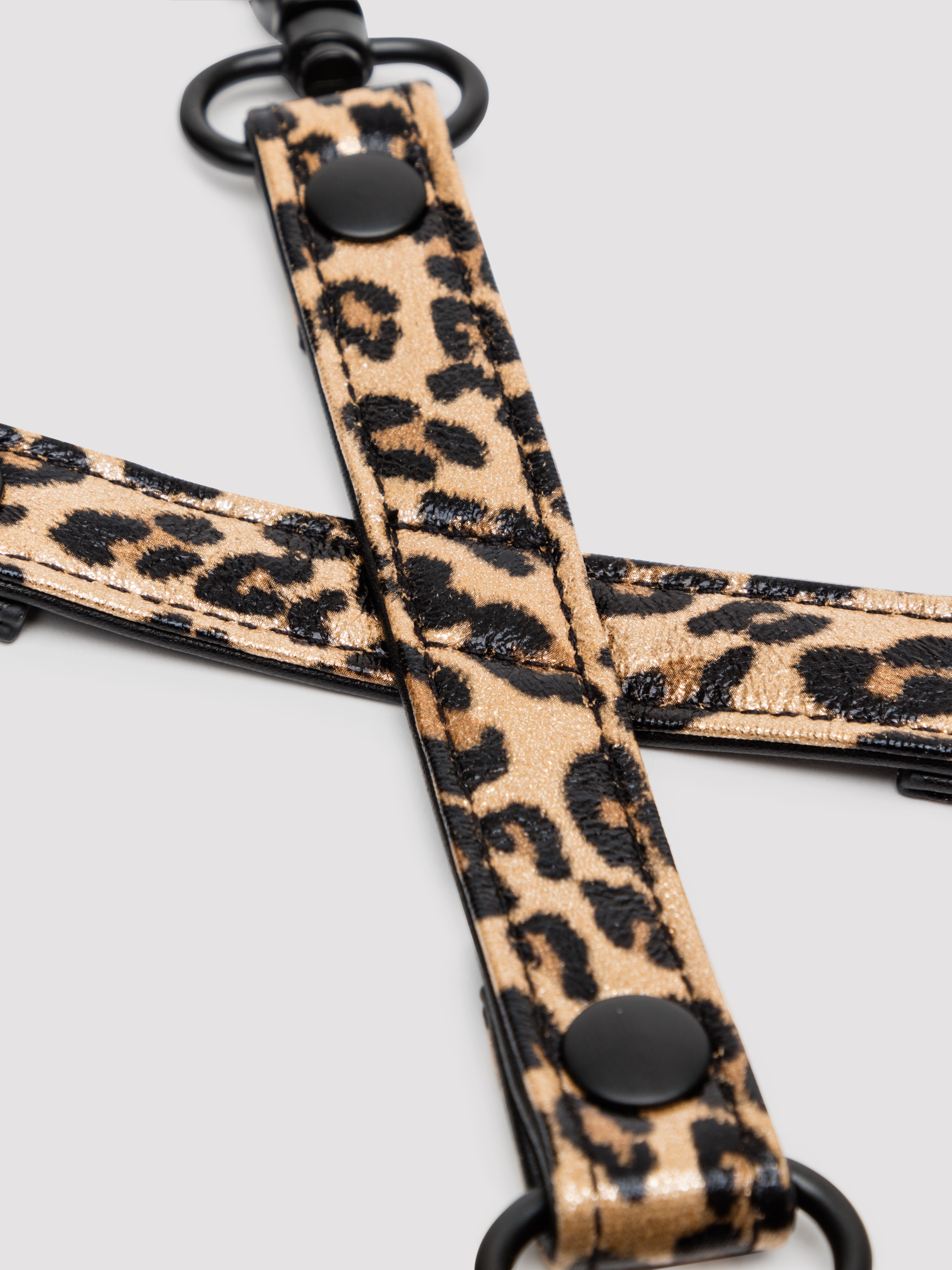 Bondage Boutique Leopard Print Hogtie, Black, hi-res