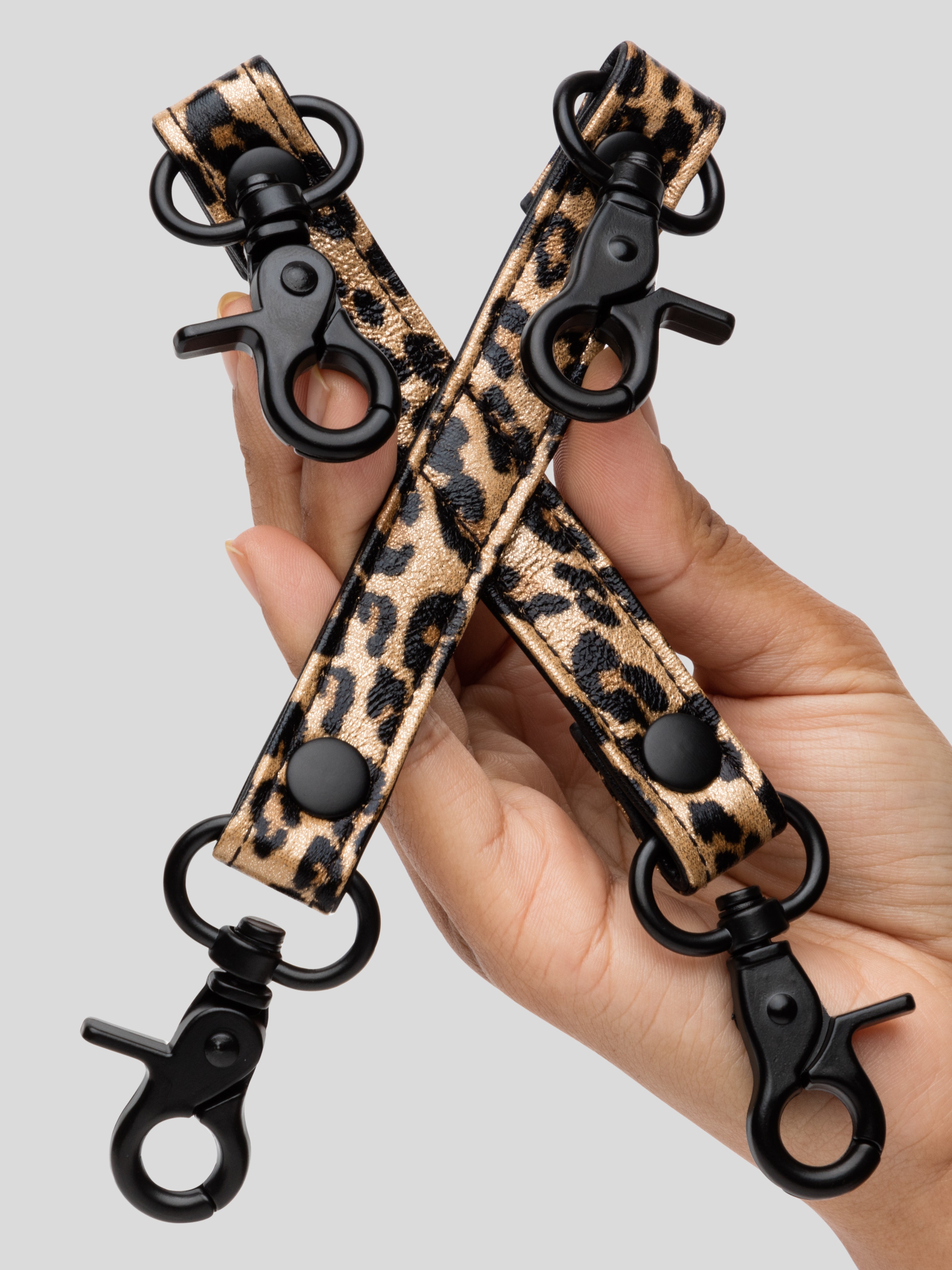Bondage Boutique Leopard Print Hogtie, Black, hi-res