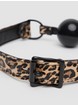 Bondage Boutique Leopard Print Ball Gag, Brown, hi-res