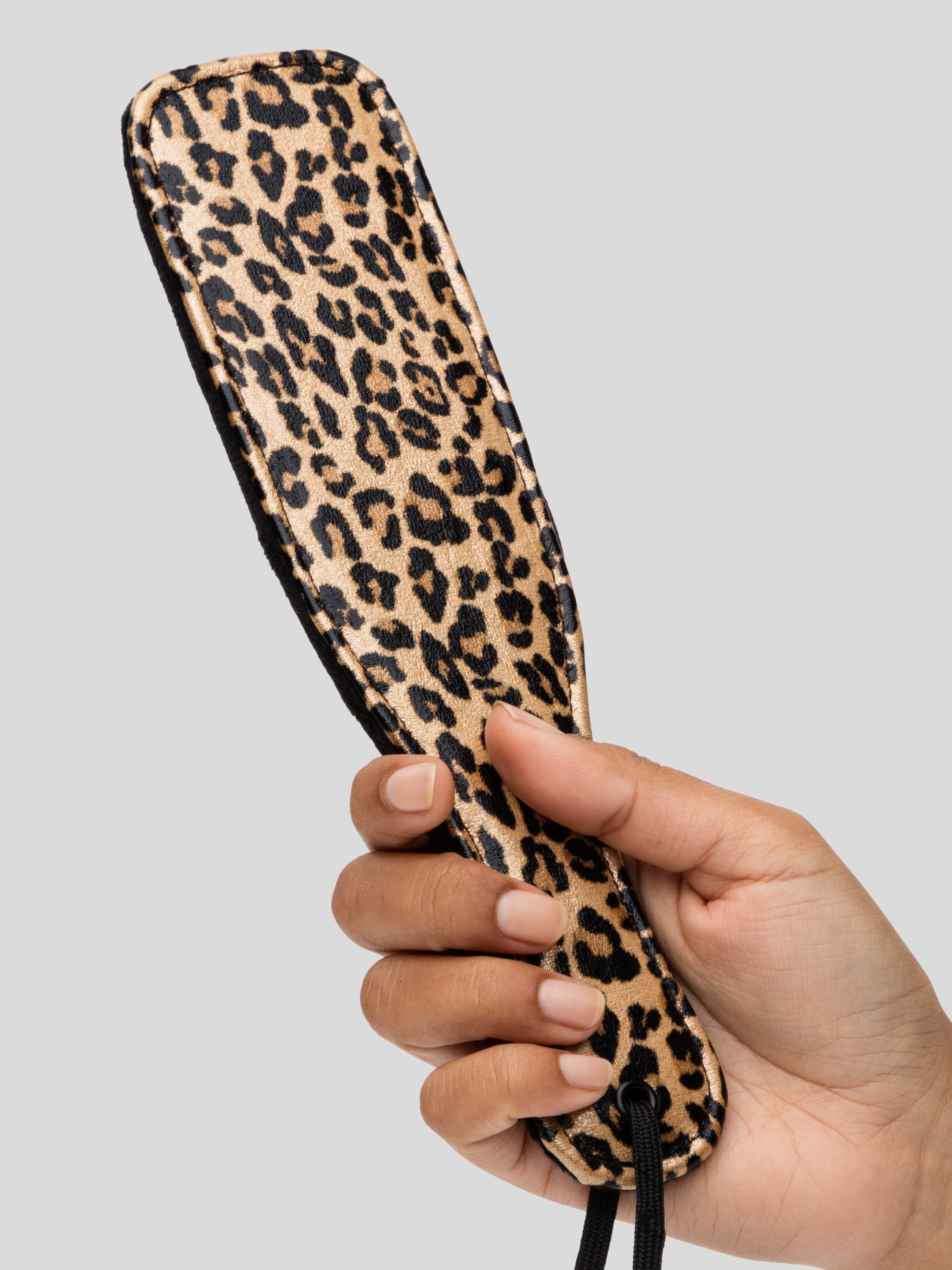 Bondage Boutique Leopard Print Small Paddle, Black, hi-res