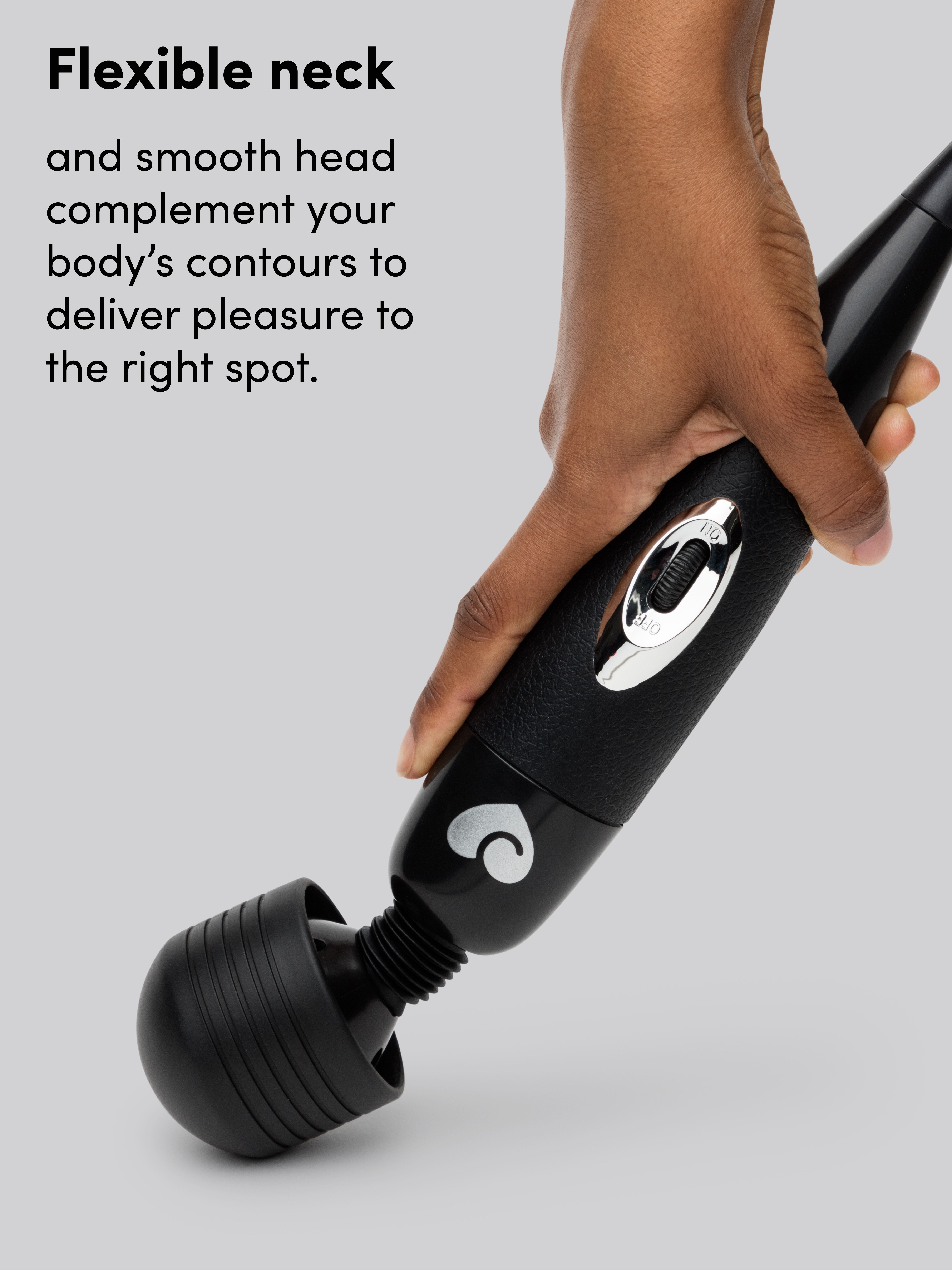 Lovehoney Extra Powerful Multispeed Mains Powered Magic Wand Vibrator (EU plug), Black, hi-res