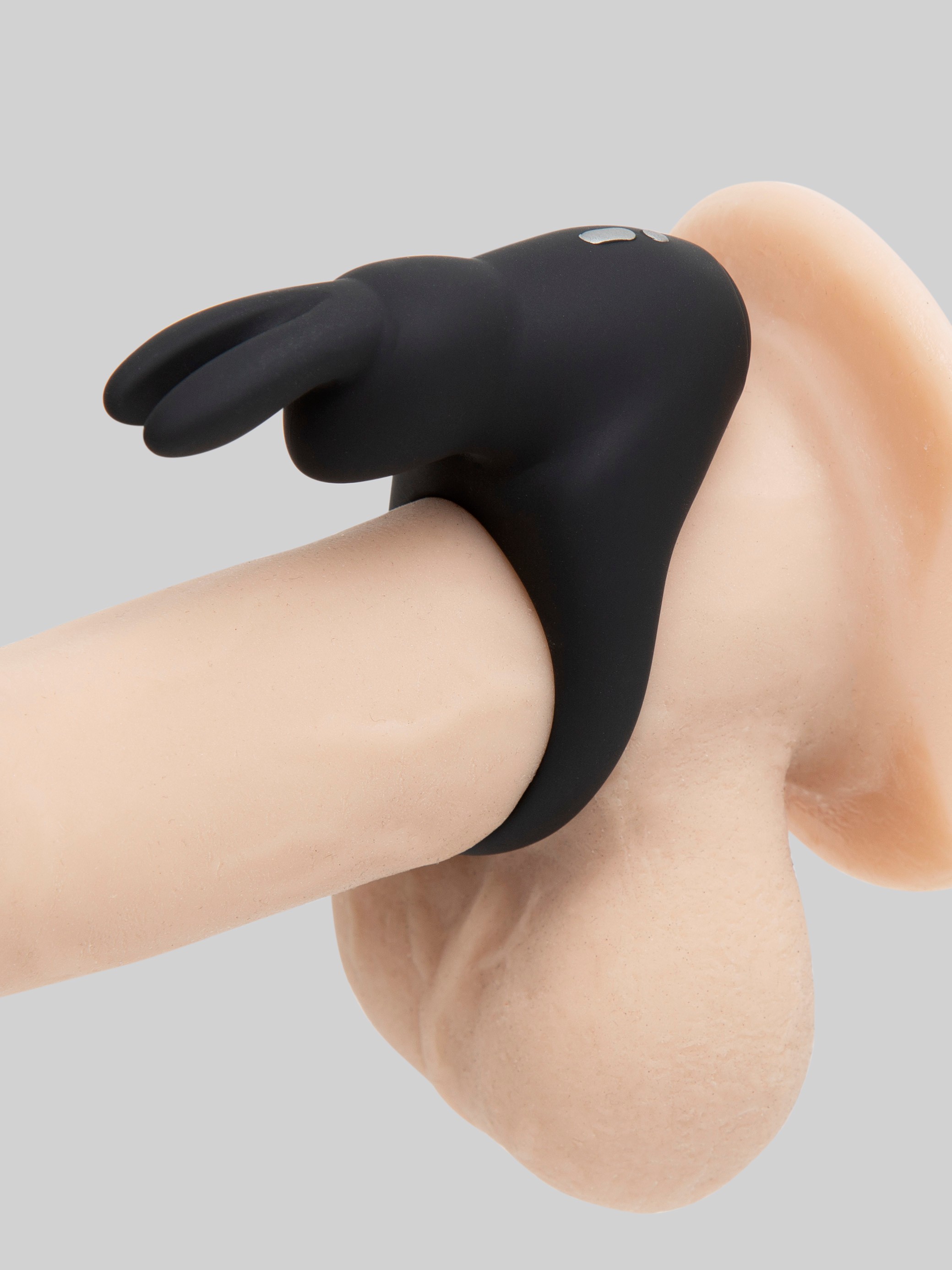 Happy Rabbit Rechargeable Rabbit Cock Ring, Black, hi-res