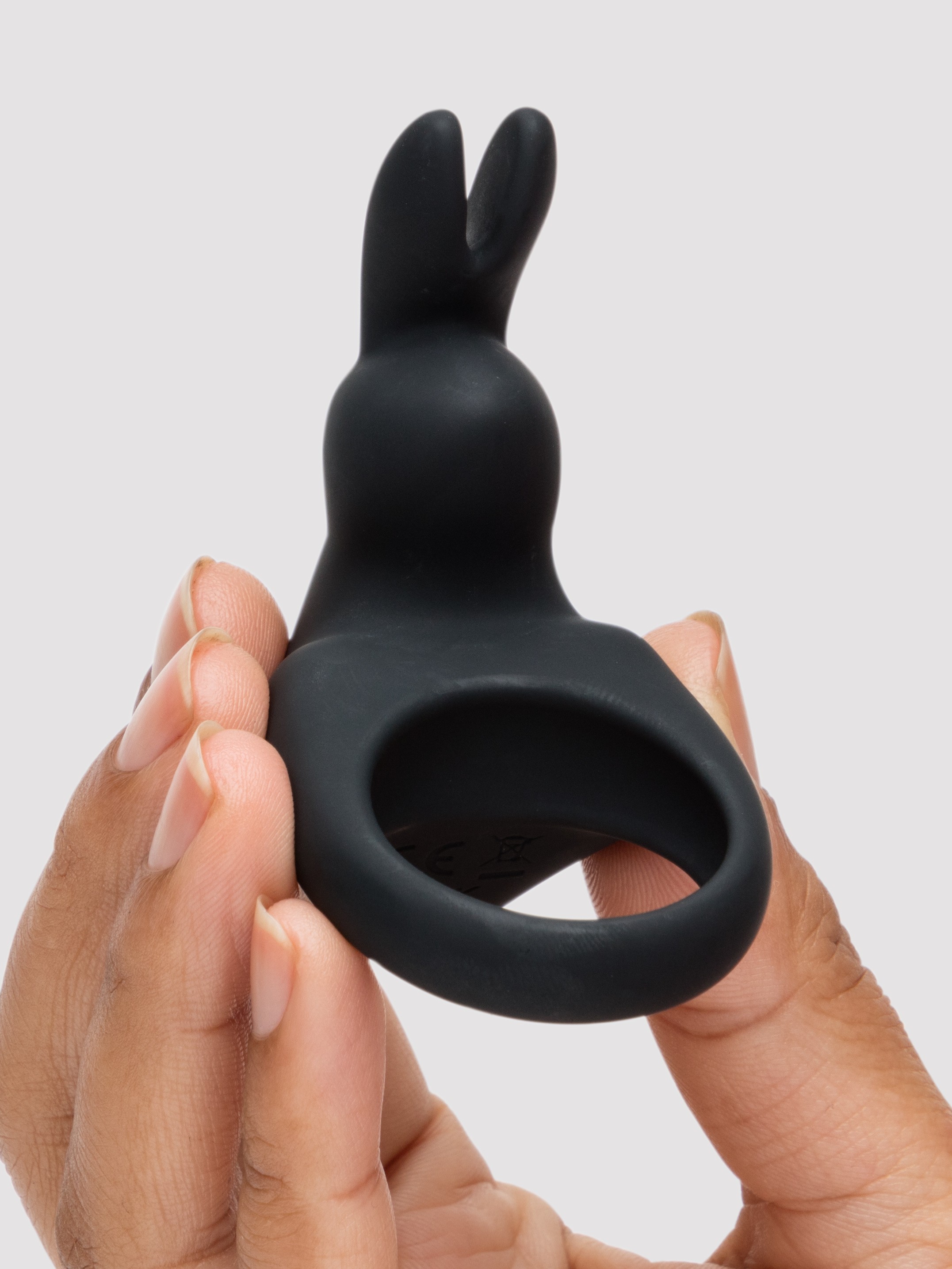 Happy Rabbit Rechargeable Rabbit Cock Ring, Black, hi-res