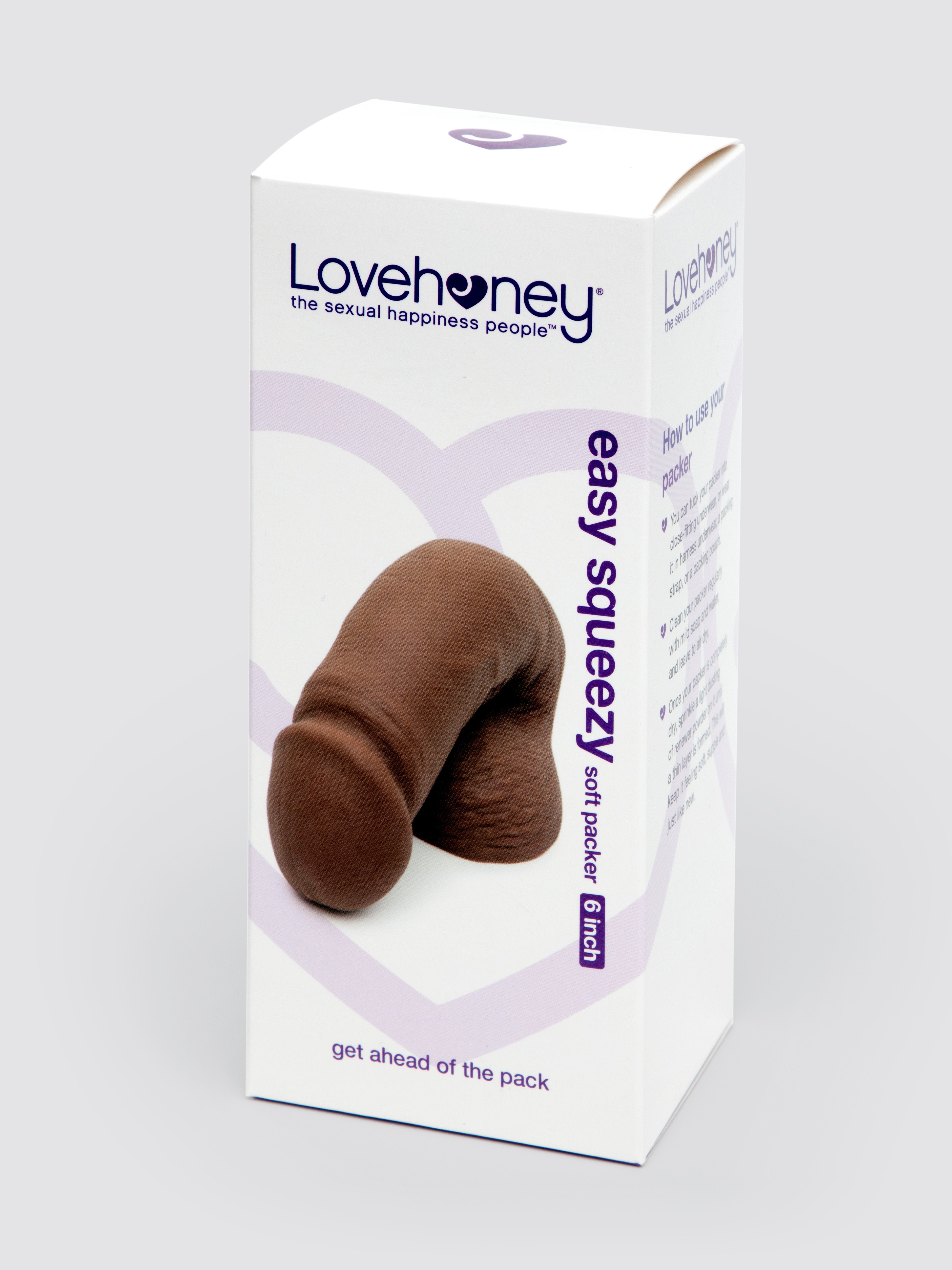 Lovehoney Easy Squeezy Soft Packer 6 Inch, Flesh Brown, hi-res
