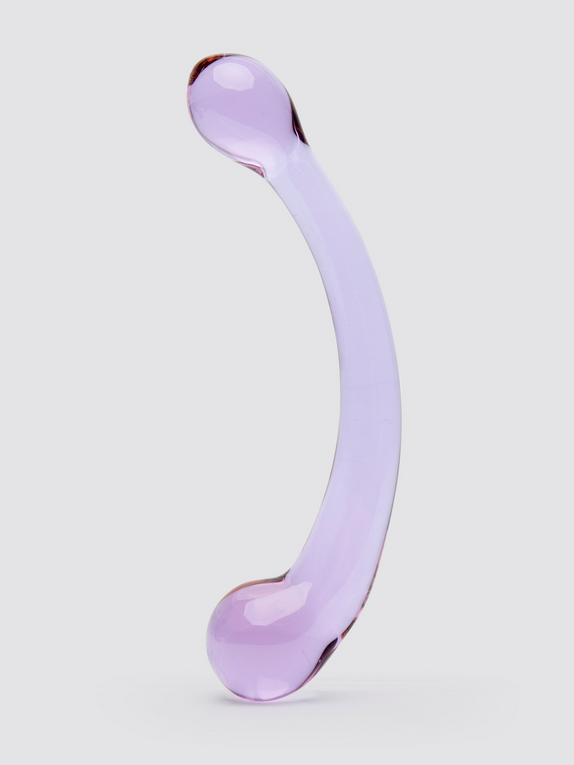 Lovehoney Sensual Glass Double-Ended G-Spot Dildo, Purple, hi-res