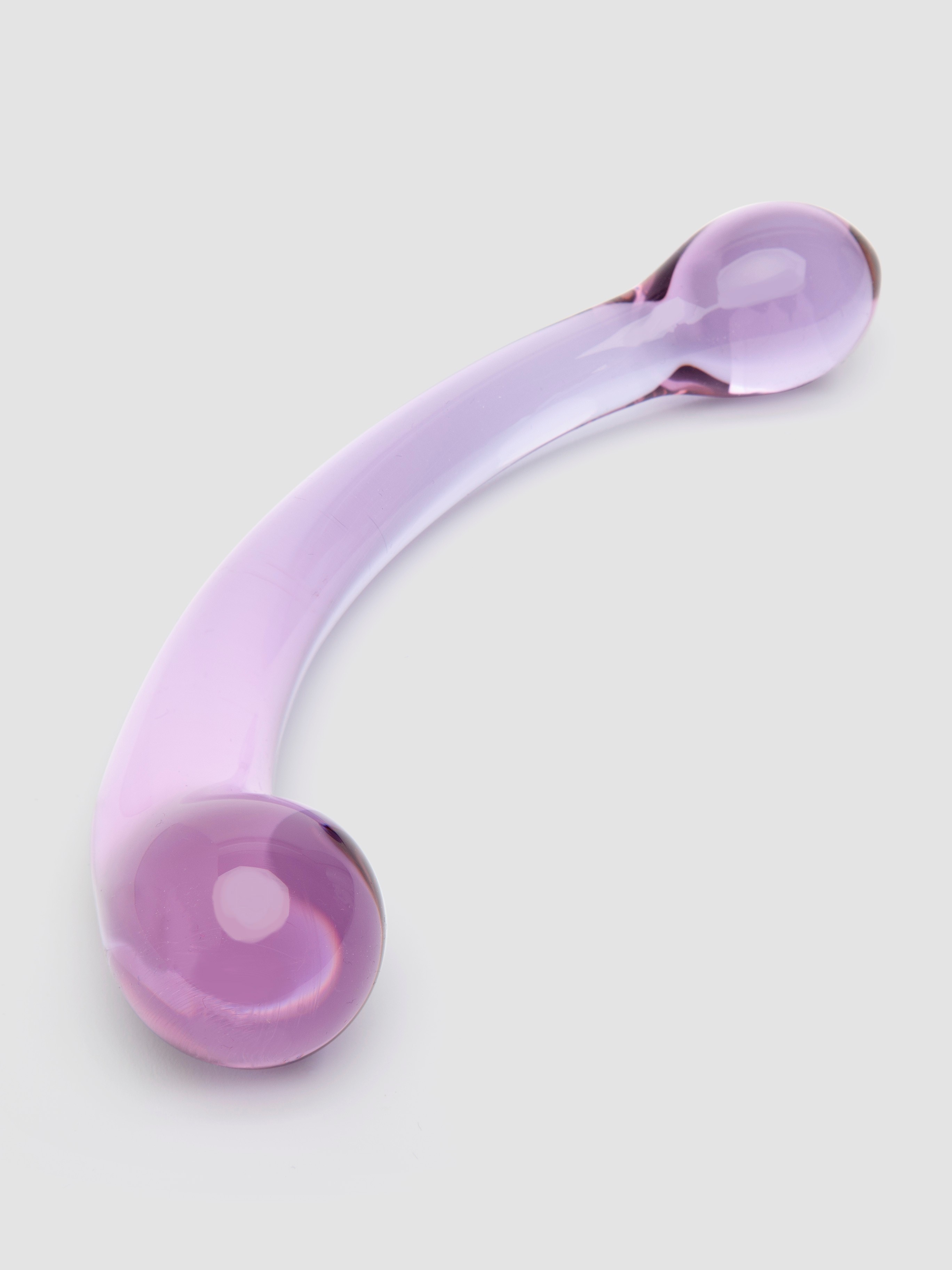 Lovehoney Sensual Glass Double-Ended G-Spot Dildo, Purple, hi-res