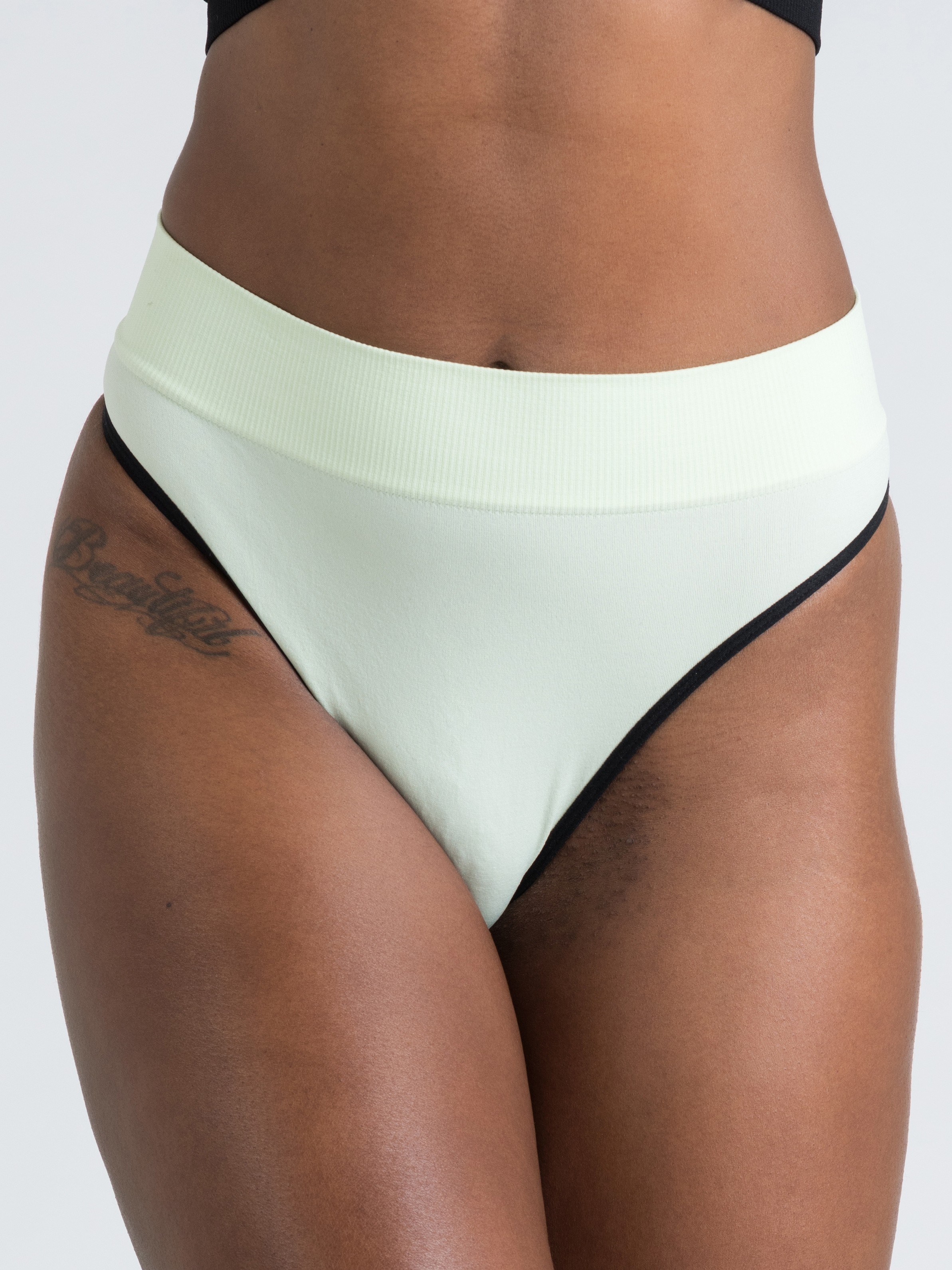 Lovehoney Mindful Mint Green Seamless Thong Set (3 Pack), Green, hi-res