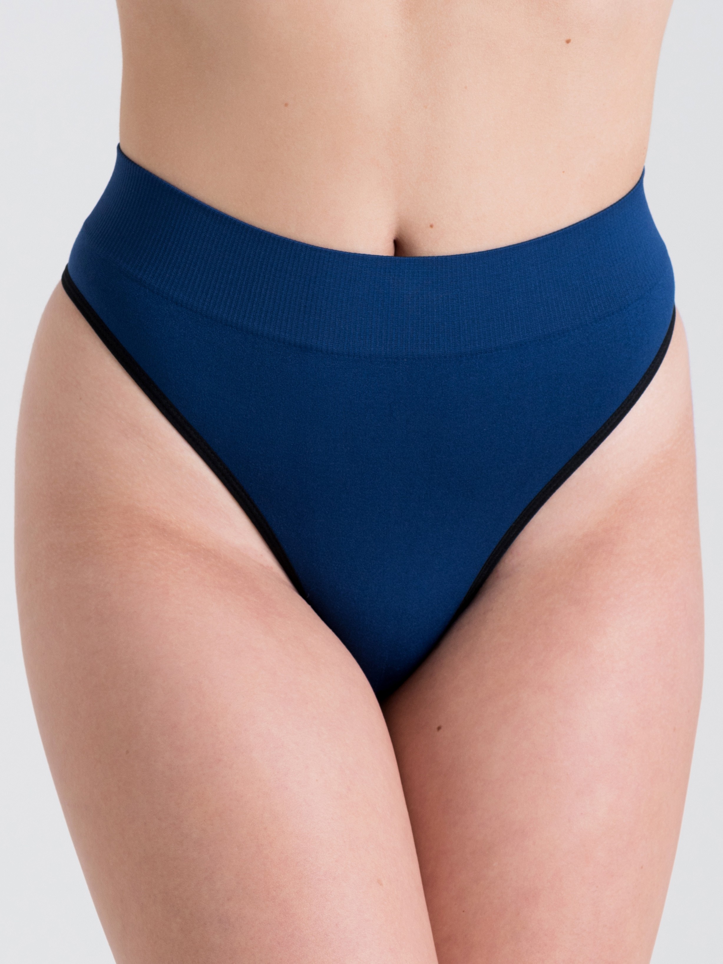 Lovehoney Mindful Mint Green Seamless Thong Set (3 Pack), Blue, hi-res