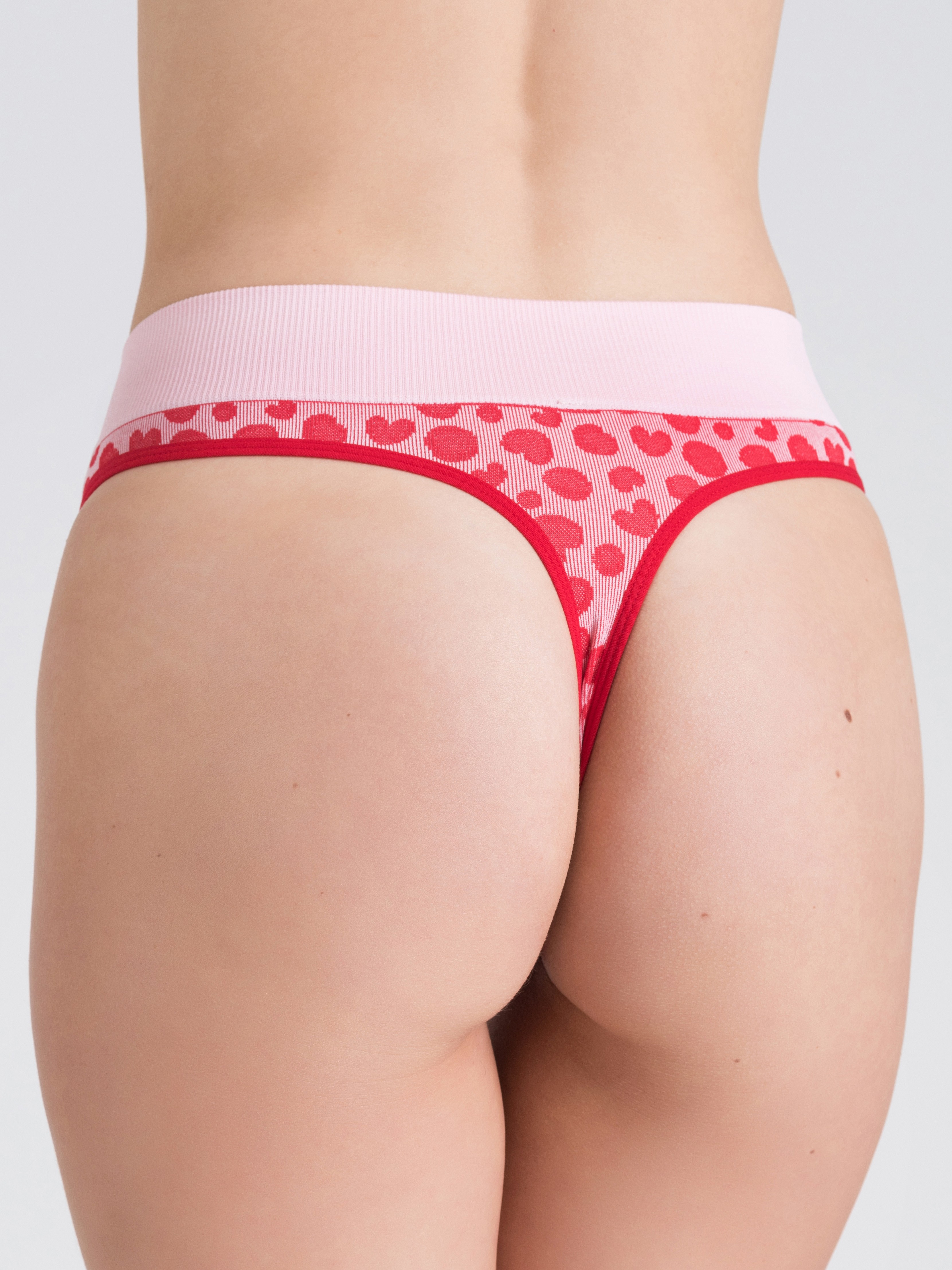 Lovehoney Mindful Mint Green Seamless Thong Set (3 Pack), Pink, hi-res