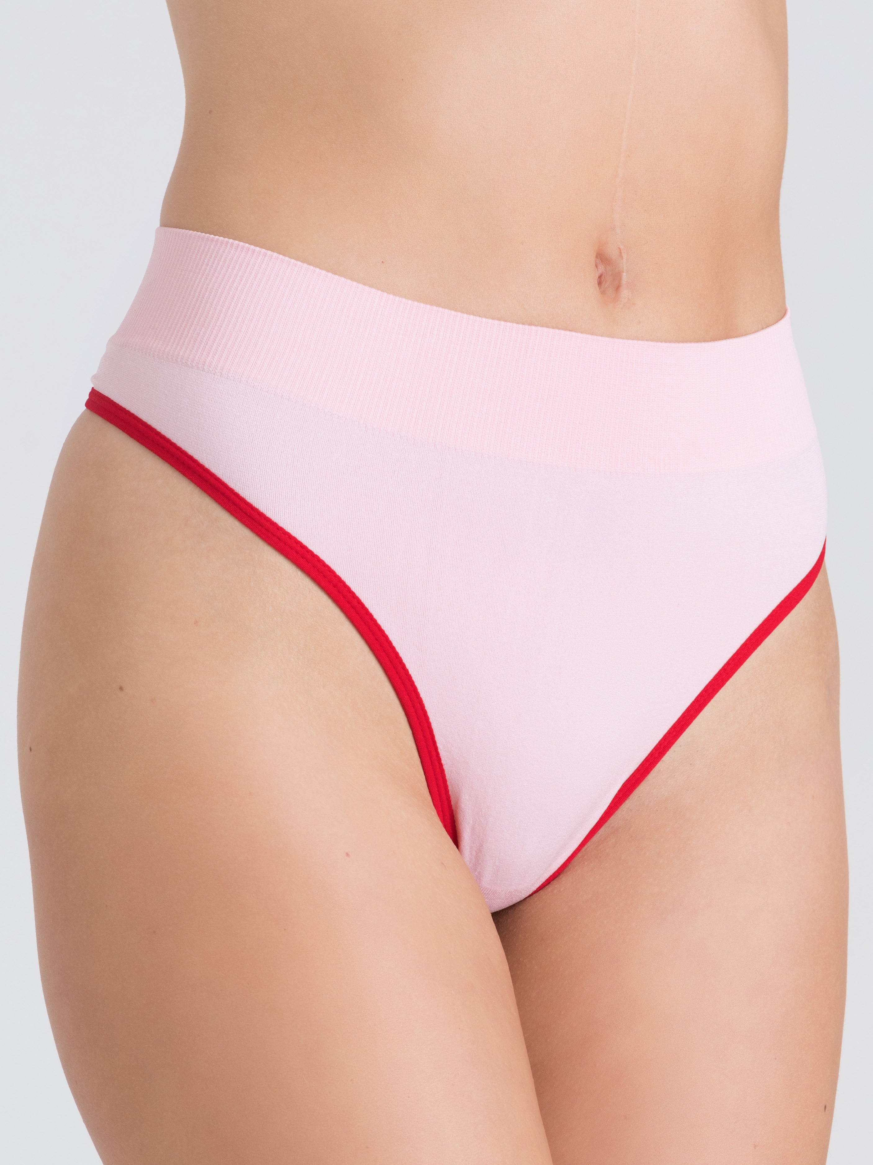 Lovehoney Mindful Mint Green Seamless Thong Set (3 Pack), Pink, hi-res