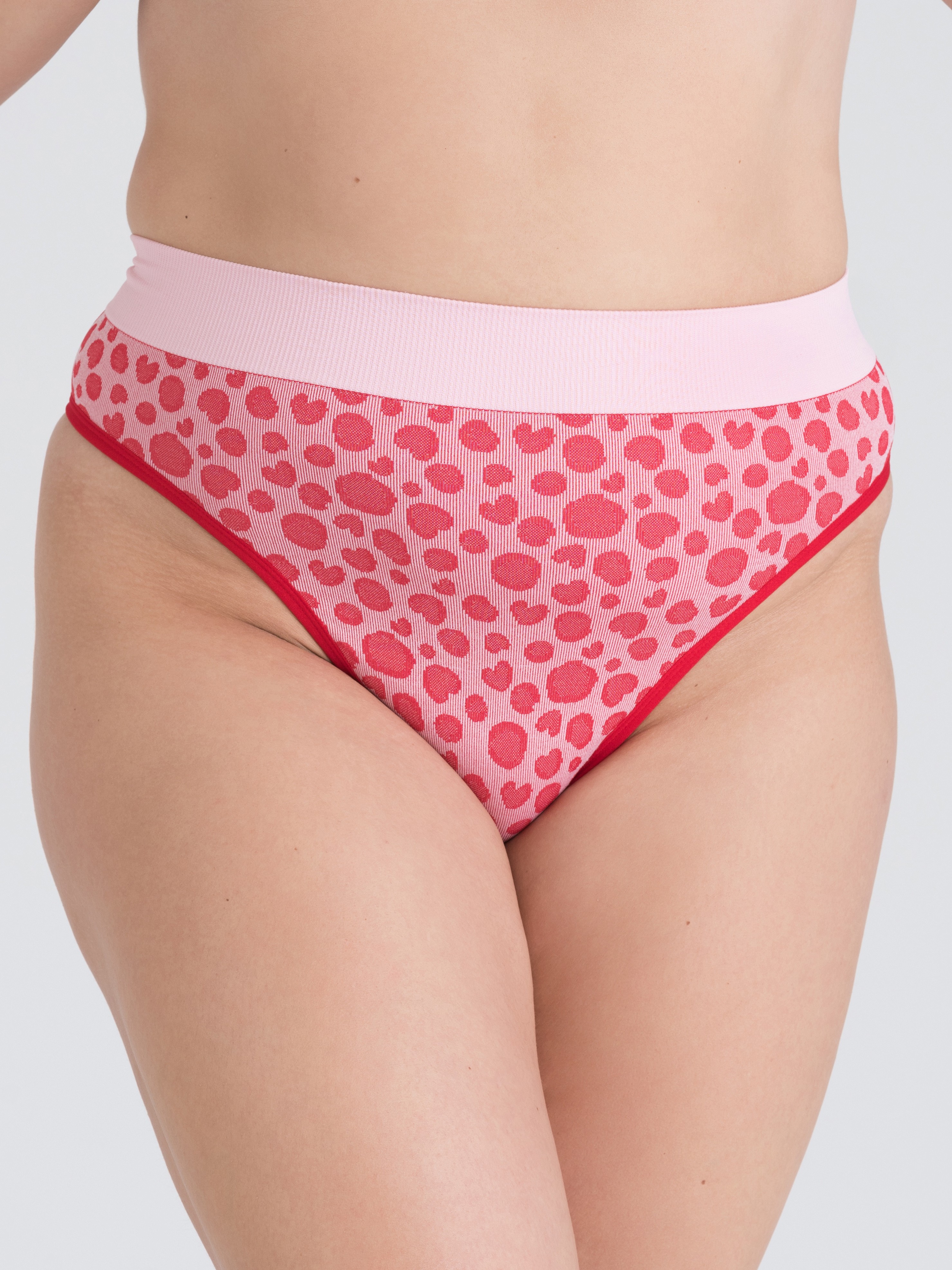 Lovehoney Mindful Mint Green Seamless Thong Set (3 Pack), Pink, hi-res