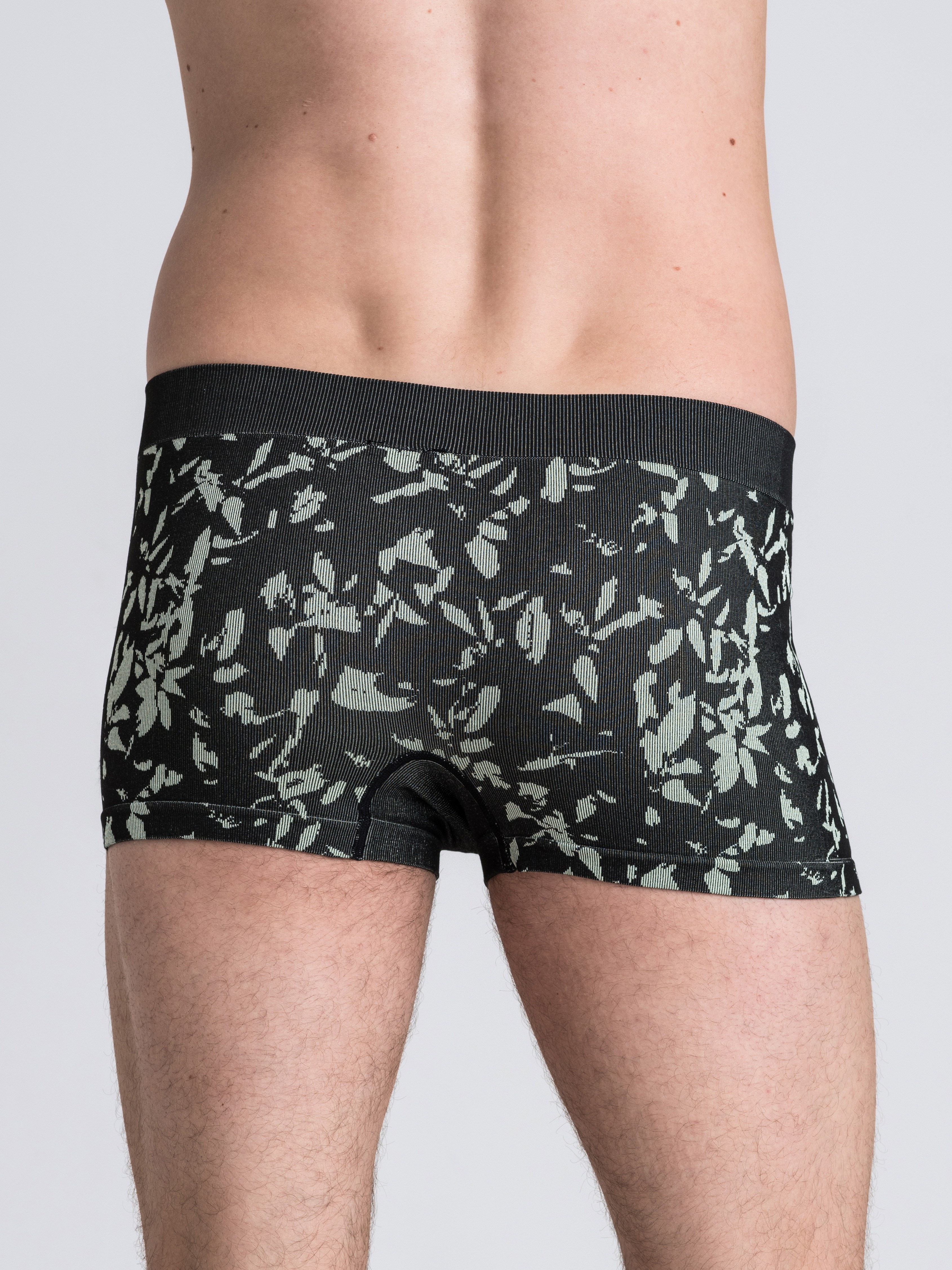 LHM Mindful Camo Leaf Seamless Boxer Shorts, Grey, hi-res
