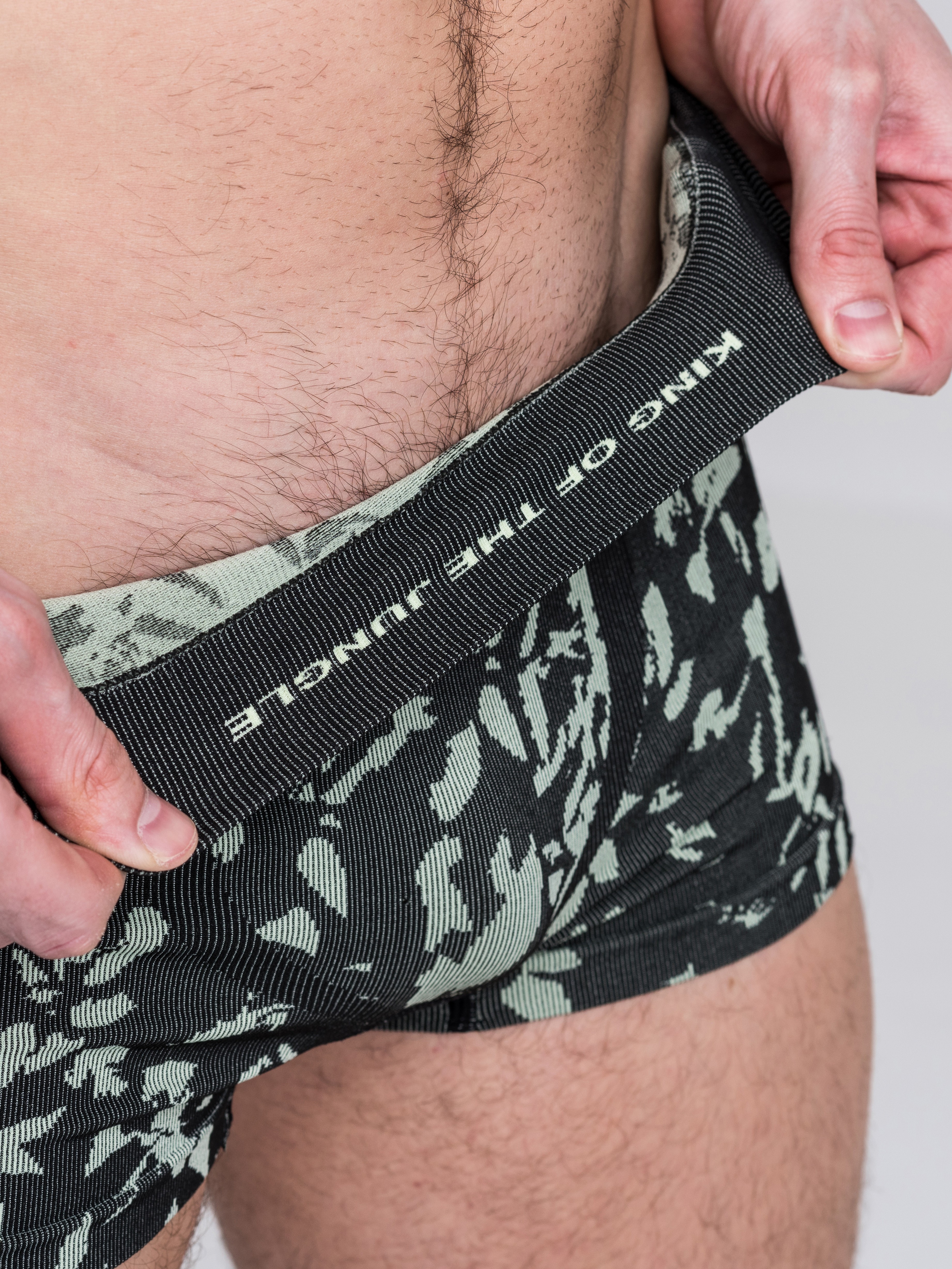LHM Mindful Camo Leaf Seamless Boxer Shorts, Grey, hi-res