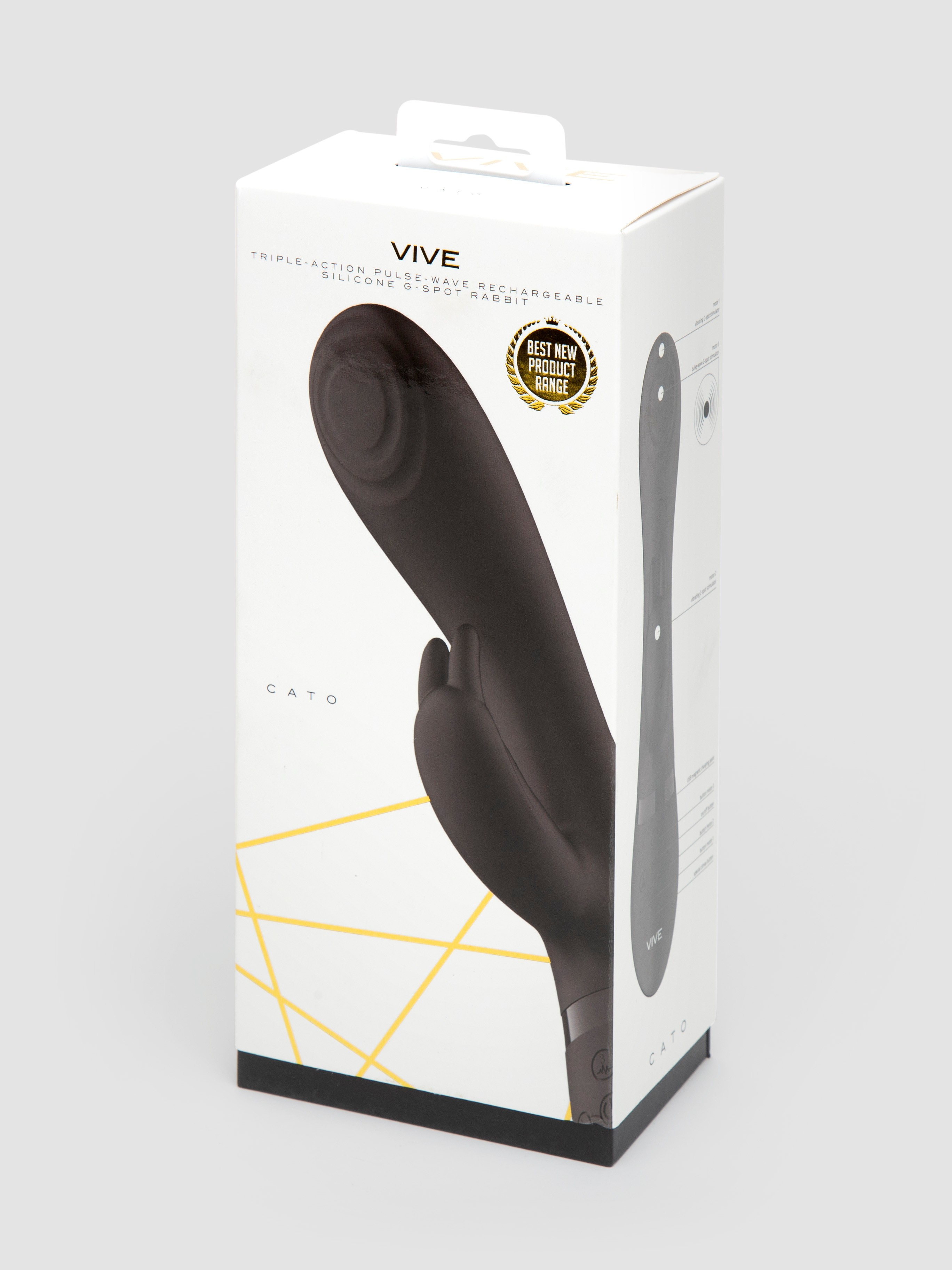 Cato Rechargeable Pulsating G-Spot Rabbit Vibrator 	, Black, hi-res