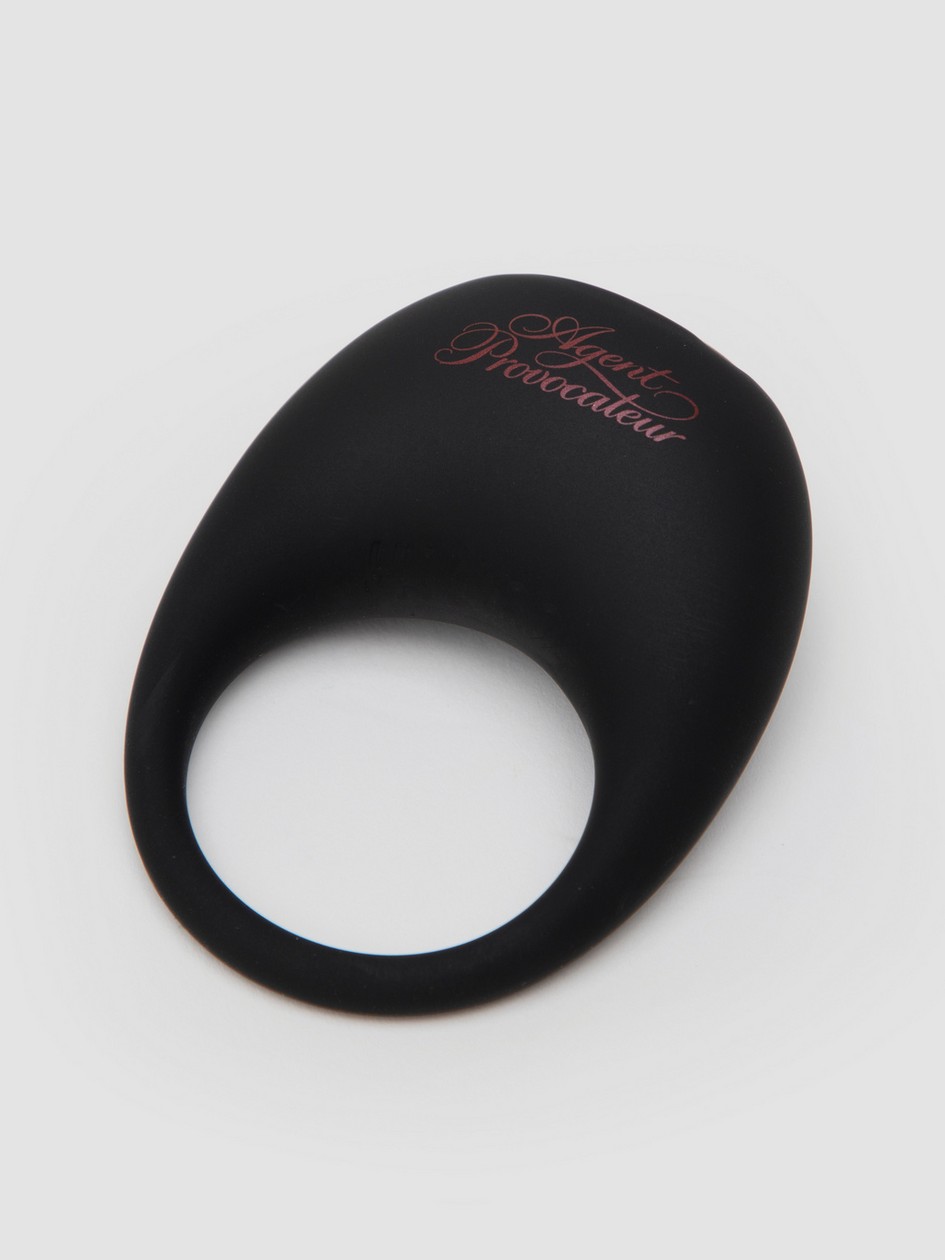 Agent Provocateur X Lovehoney The Two-Step Vibrating Silicone Ring, Black, hi-res