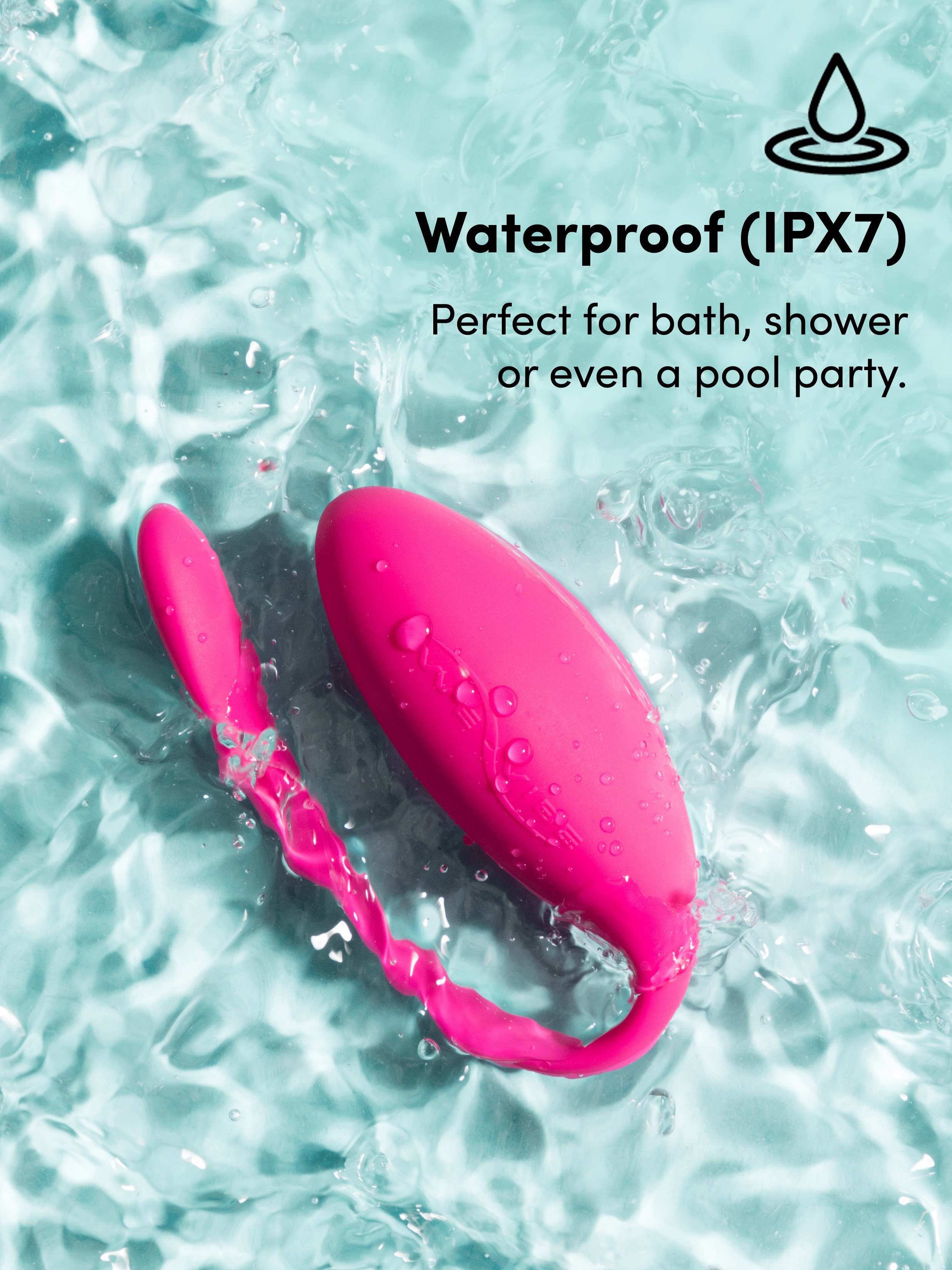 We-Vibe Jive App Controlled Rechargeable Love Egg Vibrator, Pink, hi-res