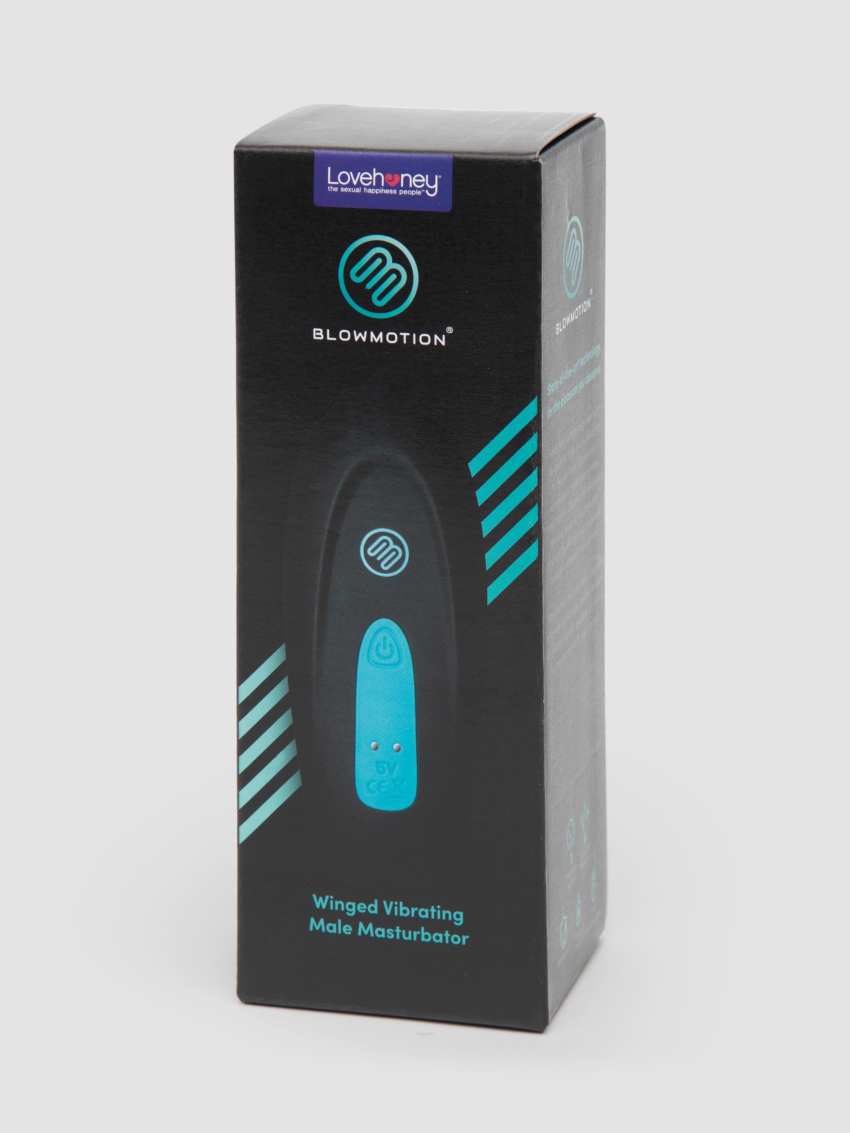 Blowmotion Winged Vibrating Male Masturbator, Black, hi-res