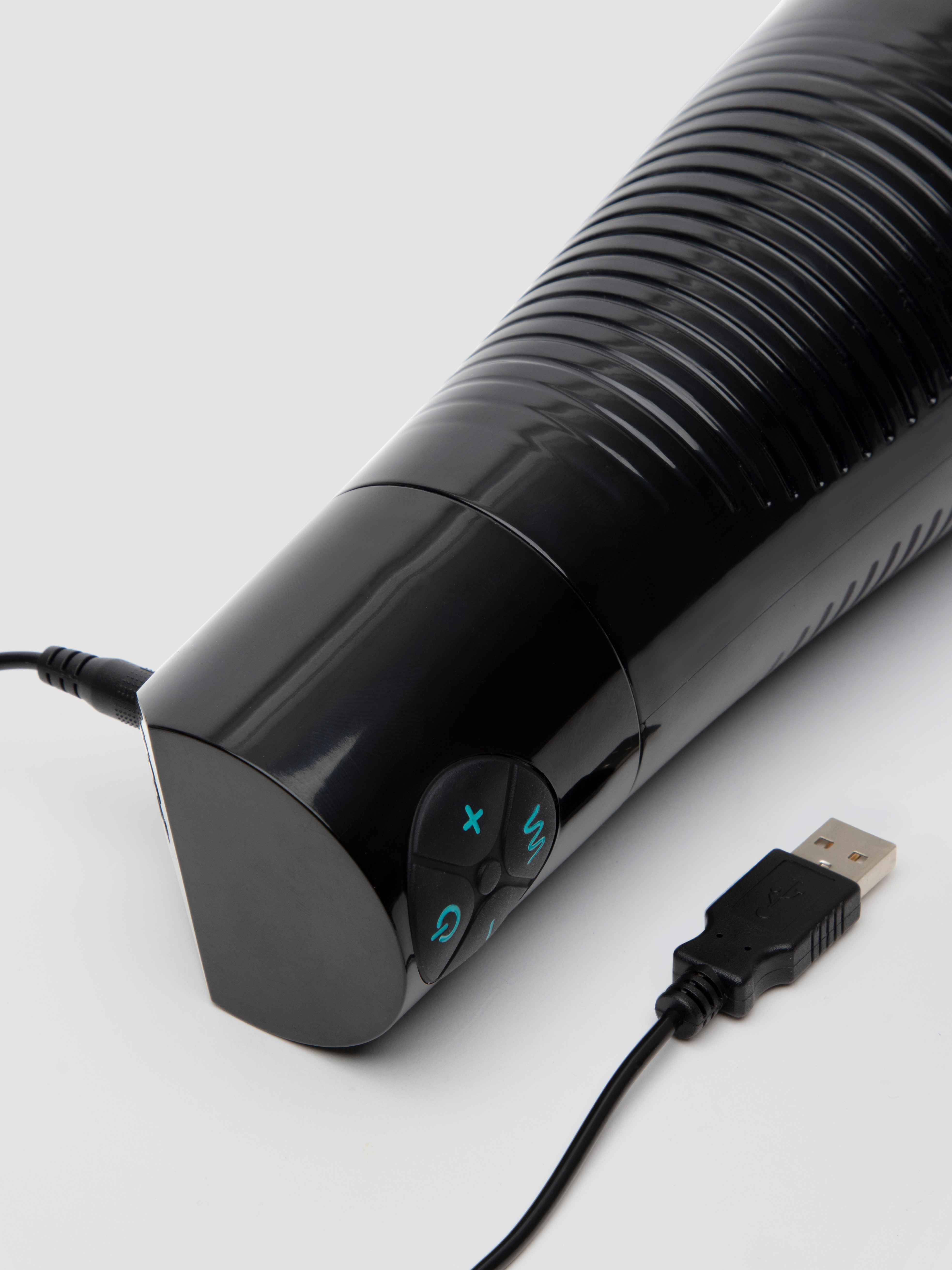  Blowmotion Real Feel Vibrating Male Masturbator, Black, hi-res