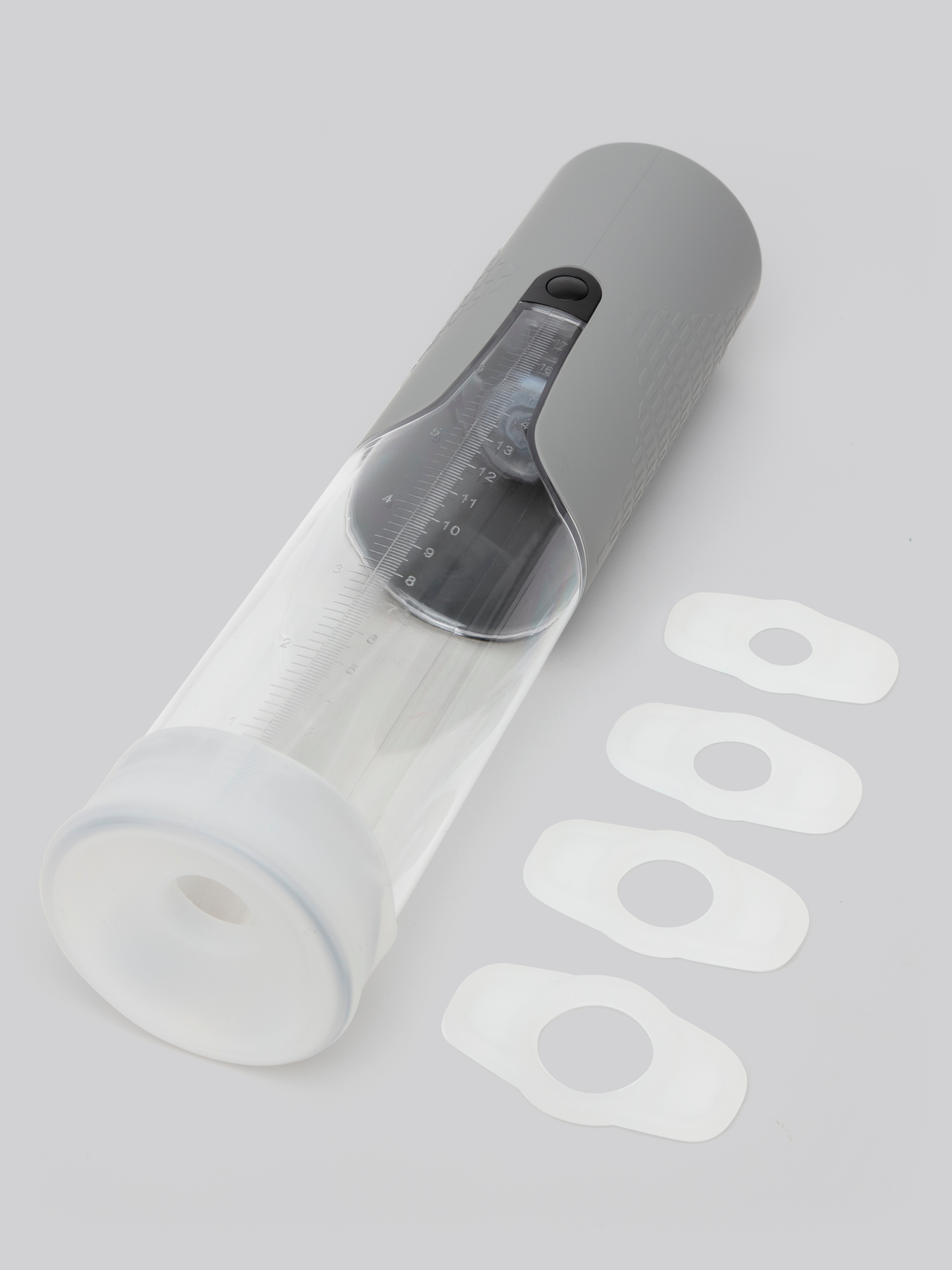 Lovehoney Health Penis Pump and Ring Set, Grey, hi-res