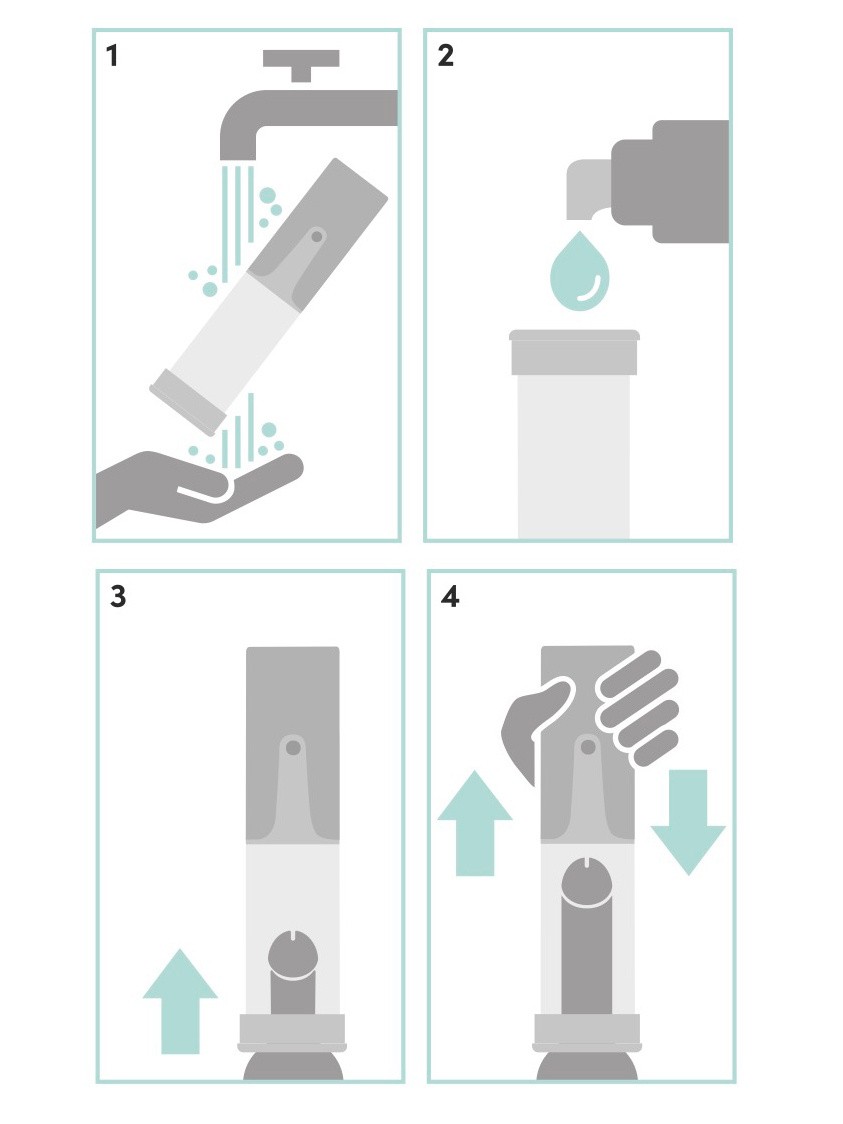 Lovehoney Health Penis Pump and Ring Set, Grey, hi-res