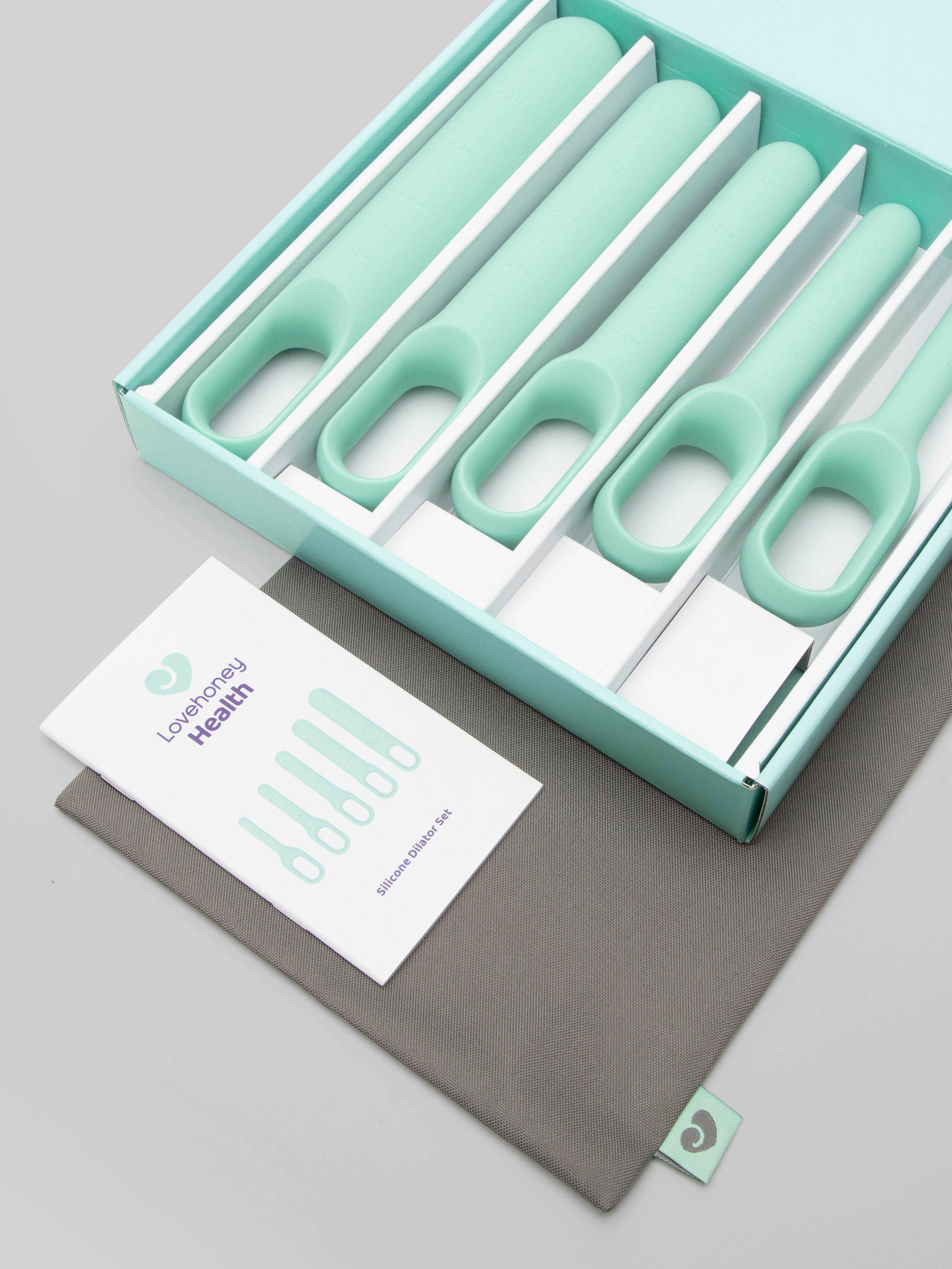 Lovehoney Health Silicone Dilator Set, Green, hi-res