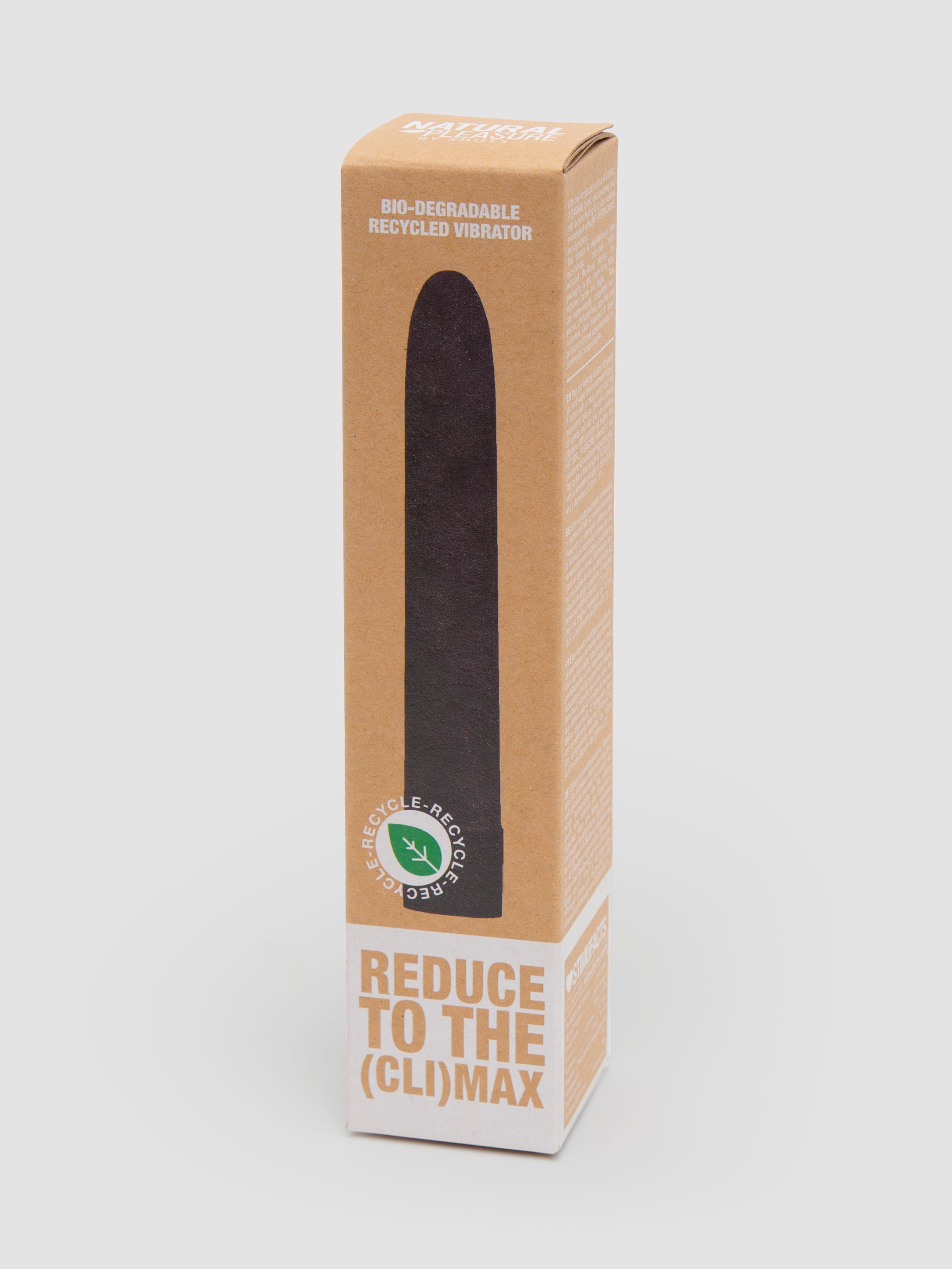 Natural Pleasure Biodegradable Classic Vibrator, Black, hi-res