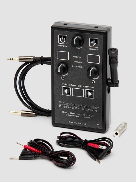 ElectraStim EM140 SensaVox Power Unit Dual Channel Electrosex Kit, Black, hi-res