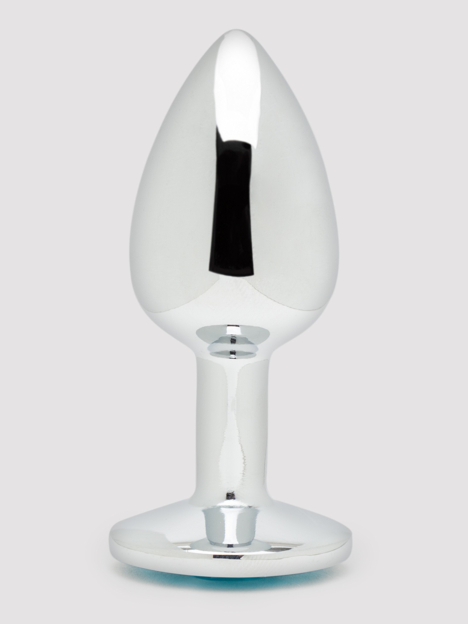 Lovehoney Silver Jewelled Aluminium Beginner's Butt Plug 2.5 Inch, Silver, hi-res