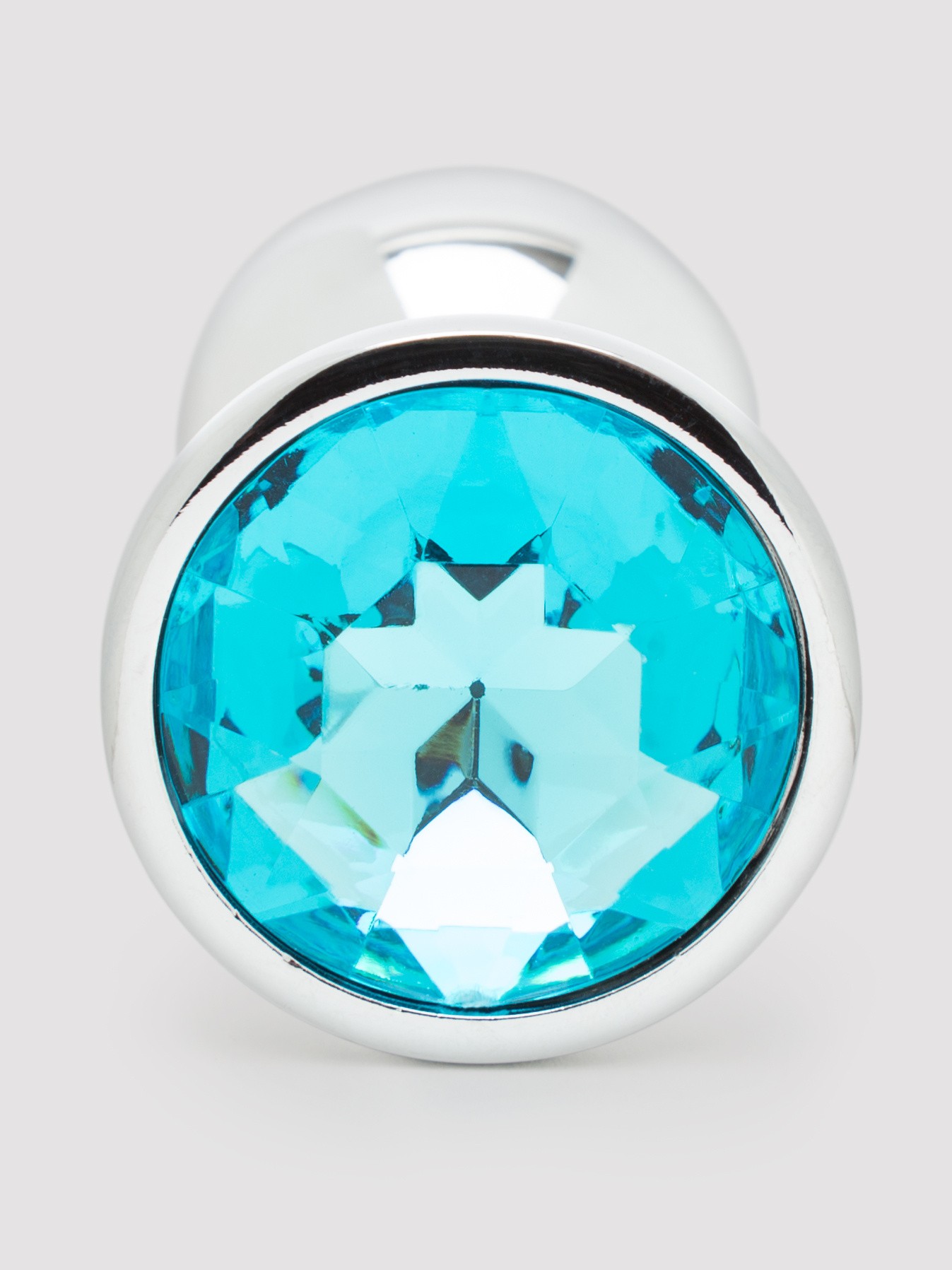 Lovehoney Silver Jewelled Aluminium Beginner's Butt Plug 2.5 Inch, Silver, hi-res