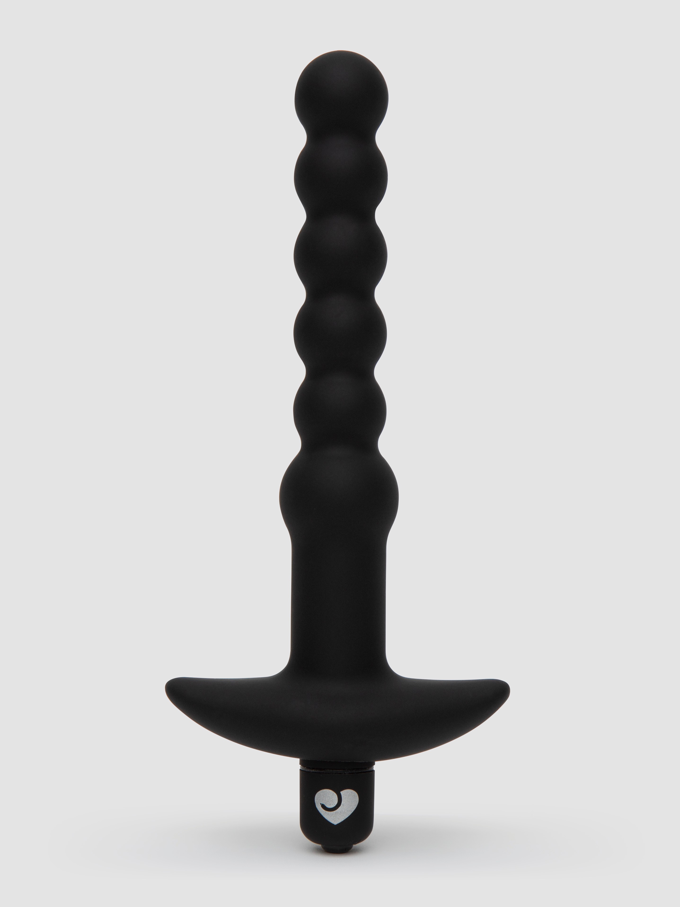 Lovehoney Booty Wonderland Vibrating Anal Beads Set , Black, hi-res